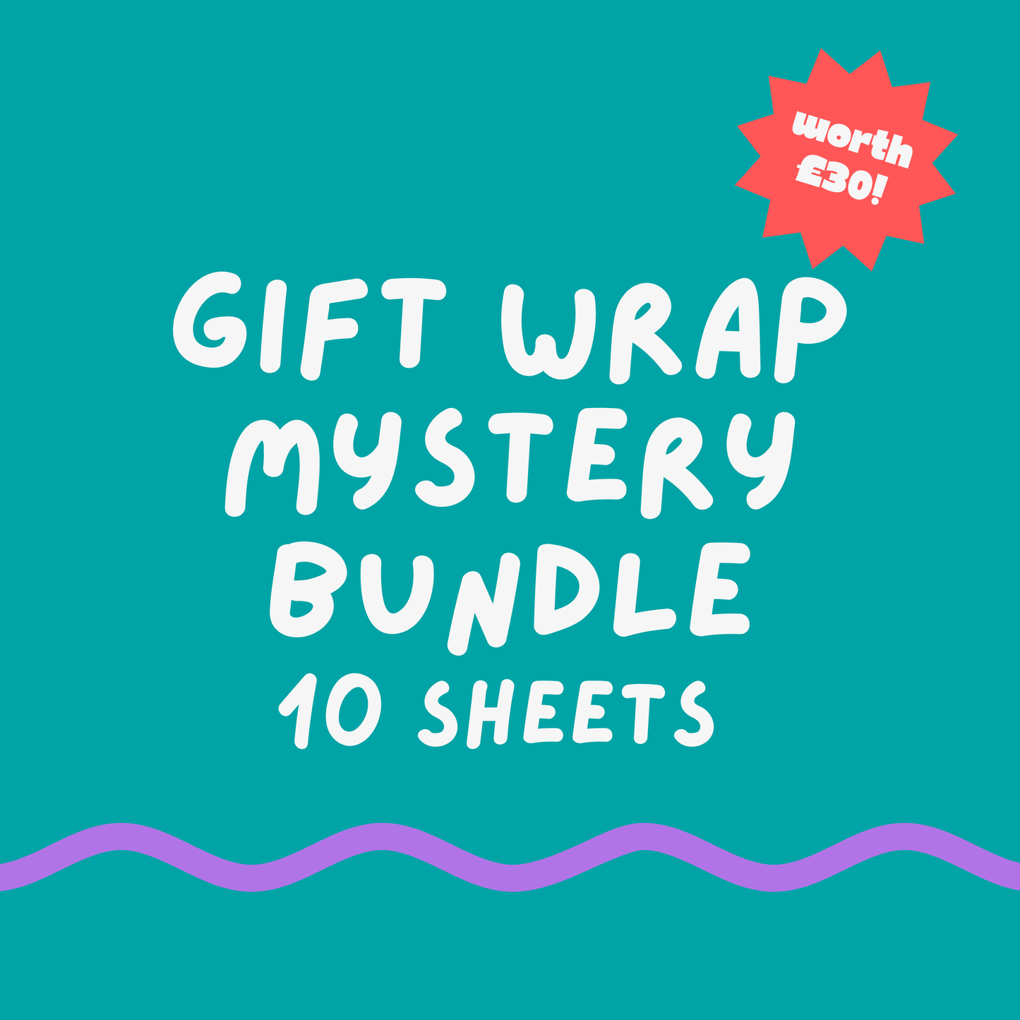 Gift Wrap Mystery Bundle of 10 (worth £30!)
