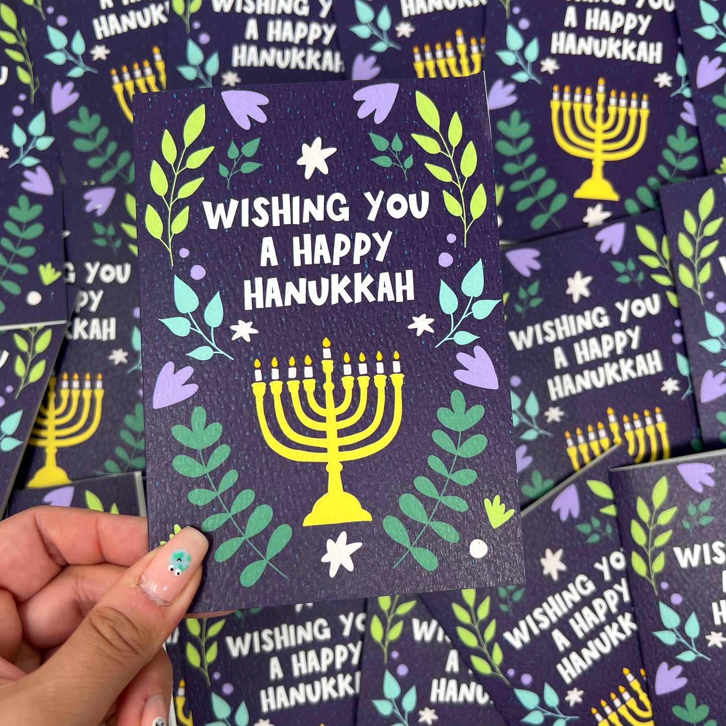 Christmas 'Wishing You A Happy Hanukkah' Card