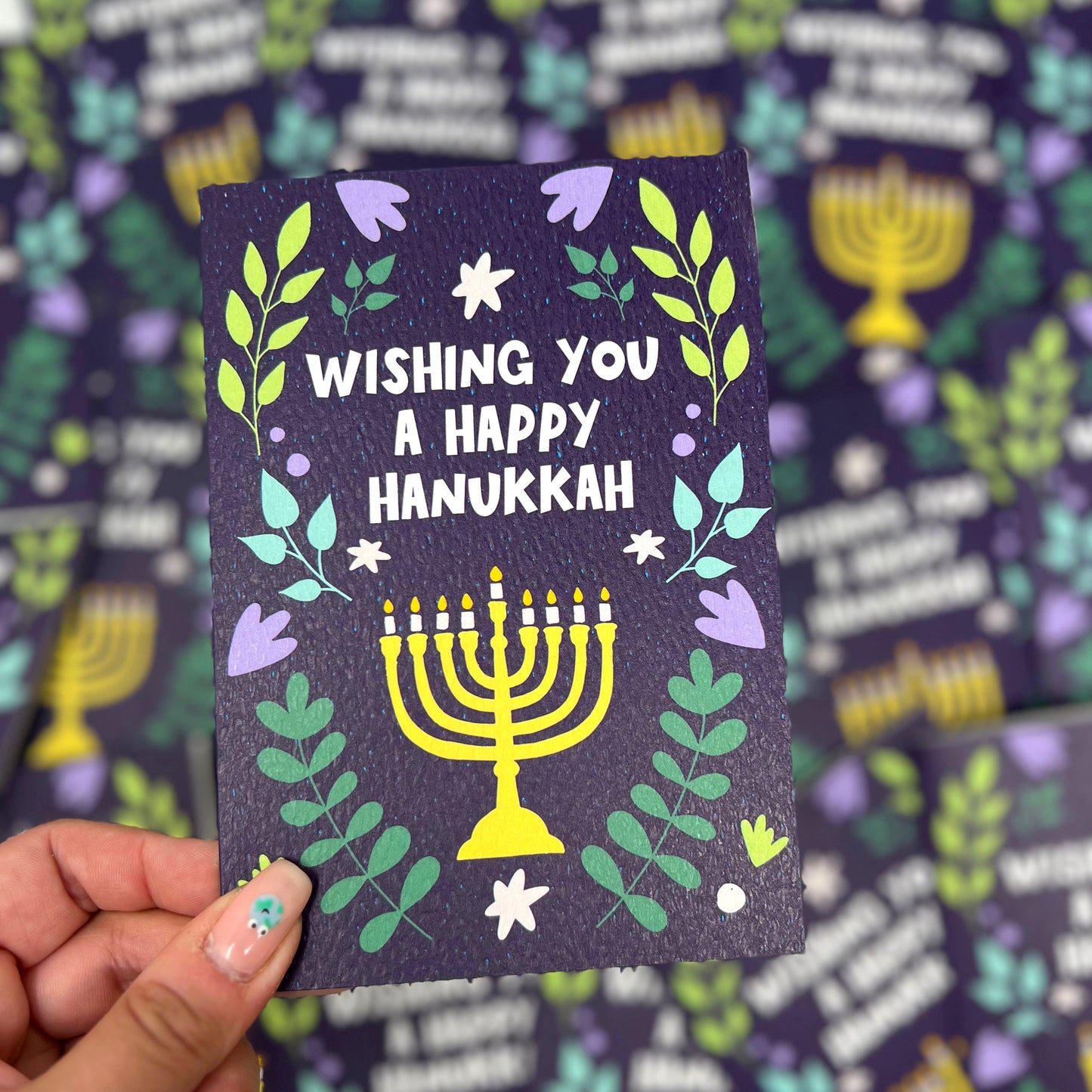 Christmas 'Wishing You A Happy Hanukkah' Card