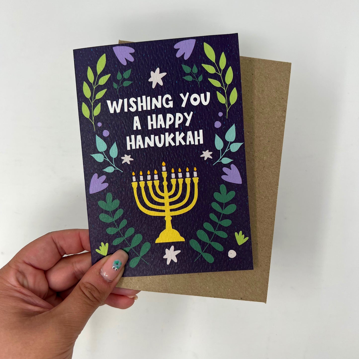 Christmas 'Wishing You A Happy Hanukkah' Card