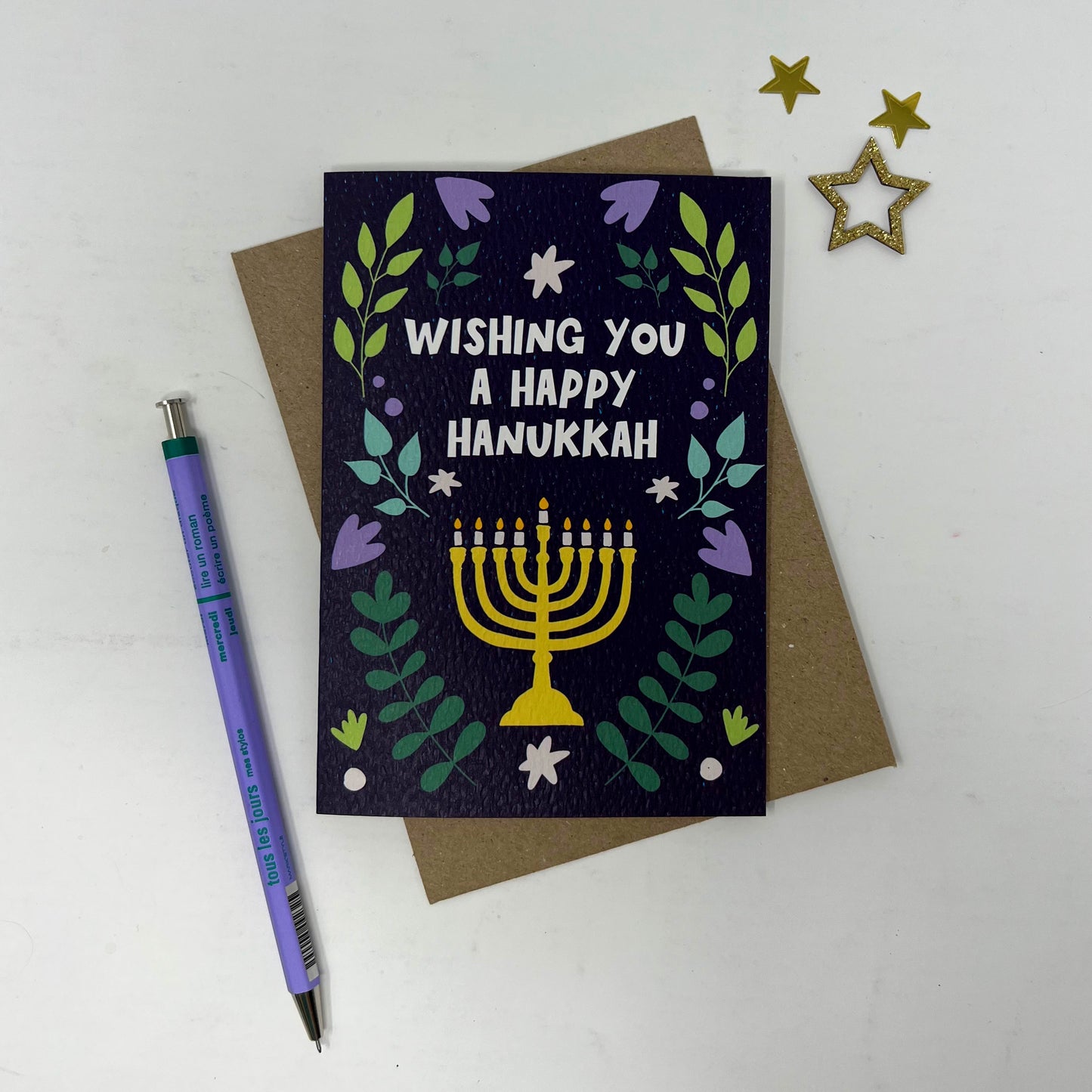 Christmas 'Wishing You A Happy Hanukkah' Card
