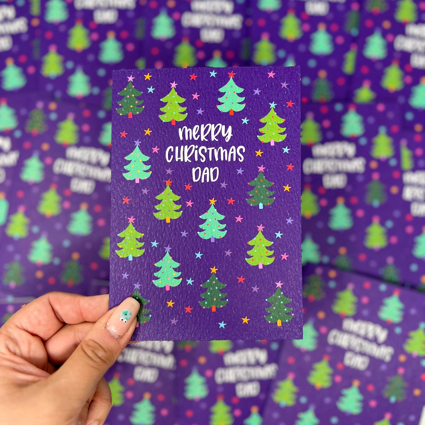 Christmas Family 'Merry Christmas Dad' Card