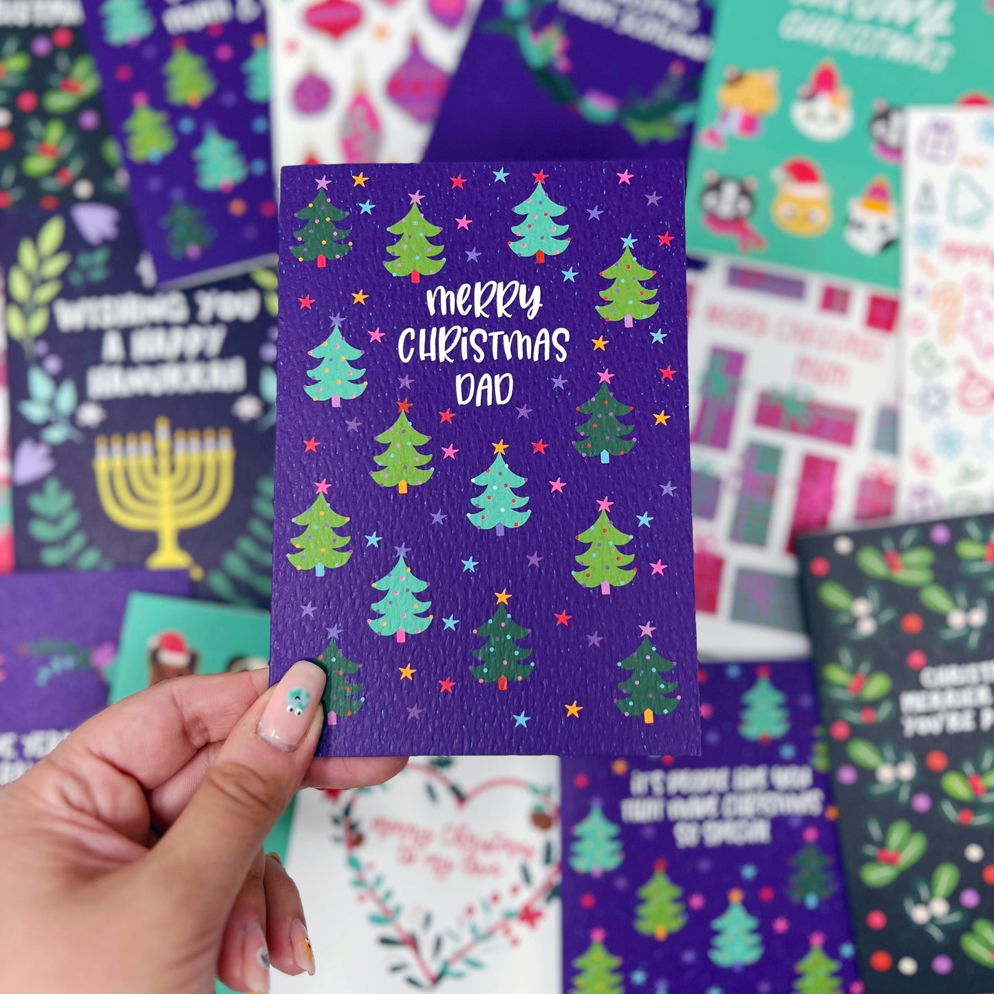 Christmas Family 'Merry Christmas Dad' Card