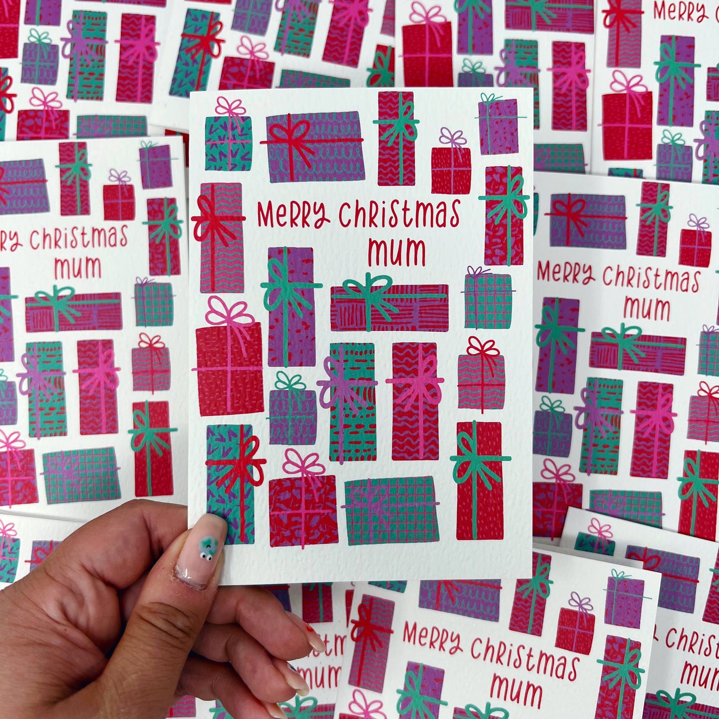 Christmas Family 'Merry Christmas Mum' Card