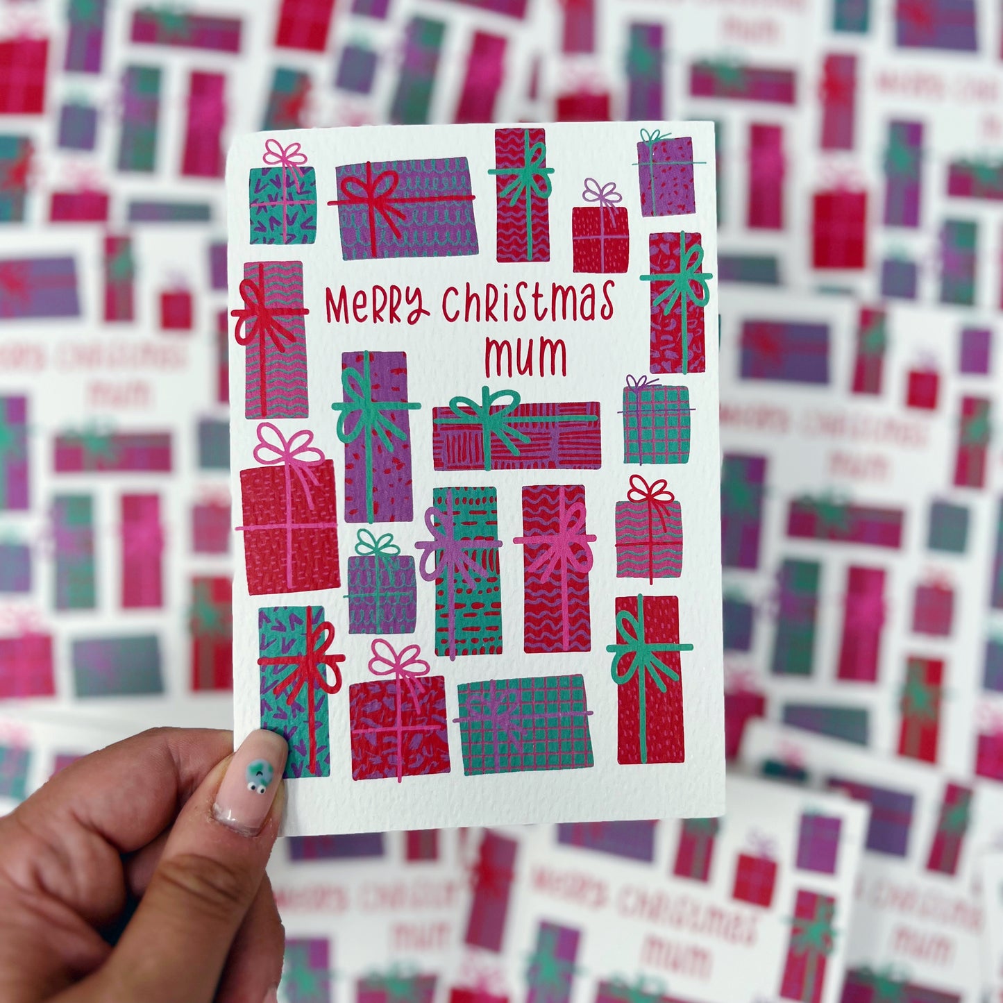 Christmas Family 'Merry Christmas Mum' Card