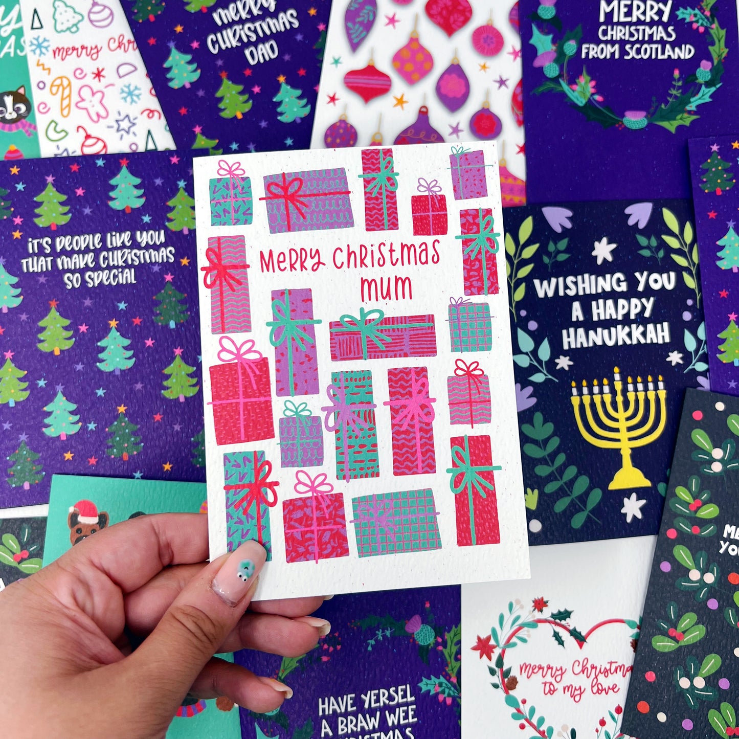 Christmas Family 'Merry Christmas Mum' Card