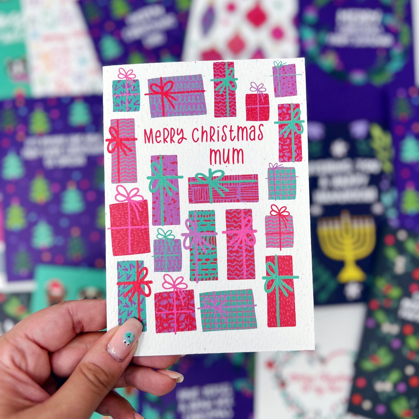 Christmas Family 'Merry Christmas Mum' Card