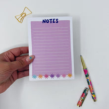 Colourful A6 'Notes' Notepad
