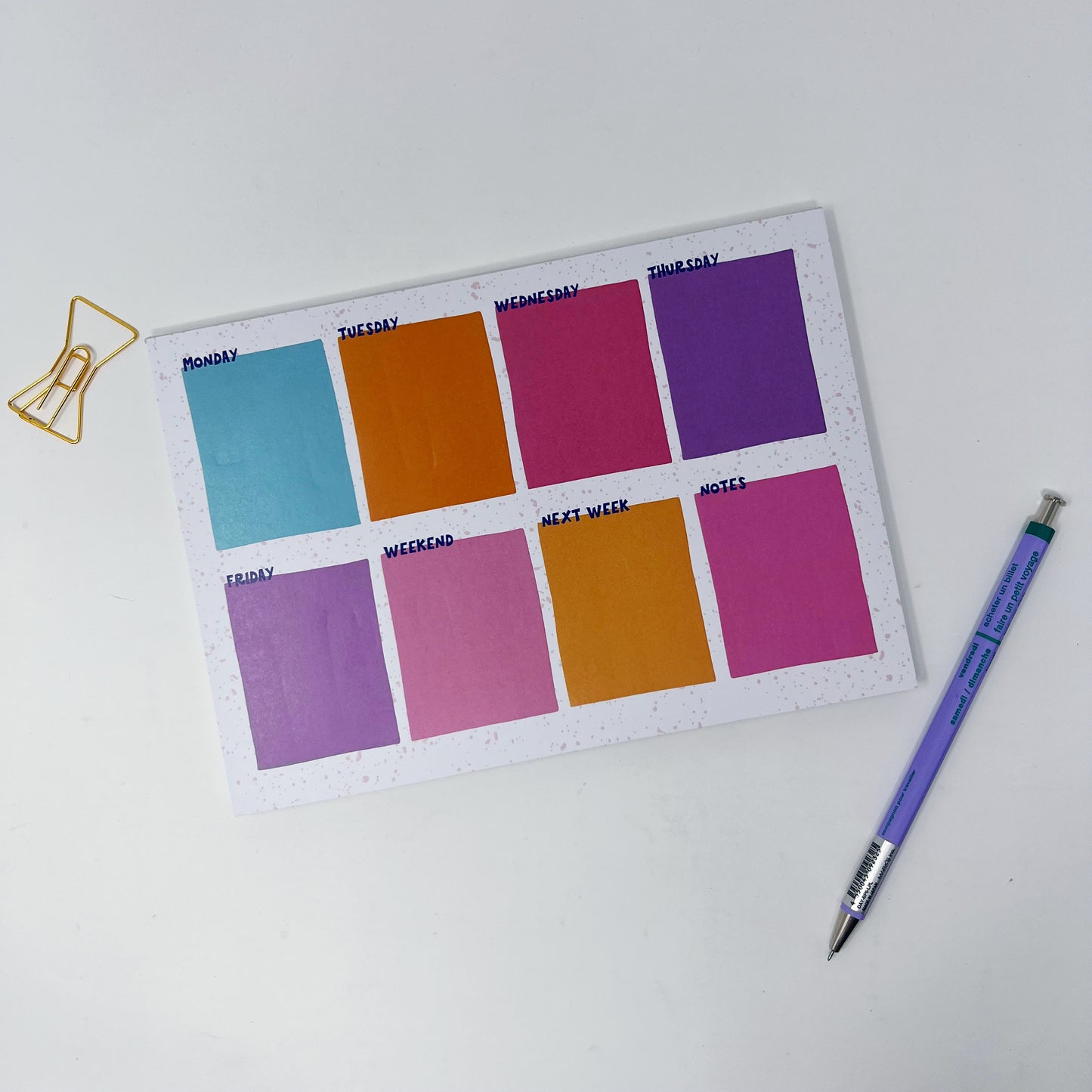 Colourful A5 Weekly Planner Notepad