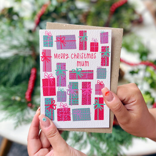 Christmas Family 'Merry Christmas Mum' Card