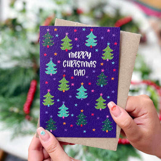 Christmas Family 'Merry Christmas Dad' Card