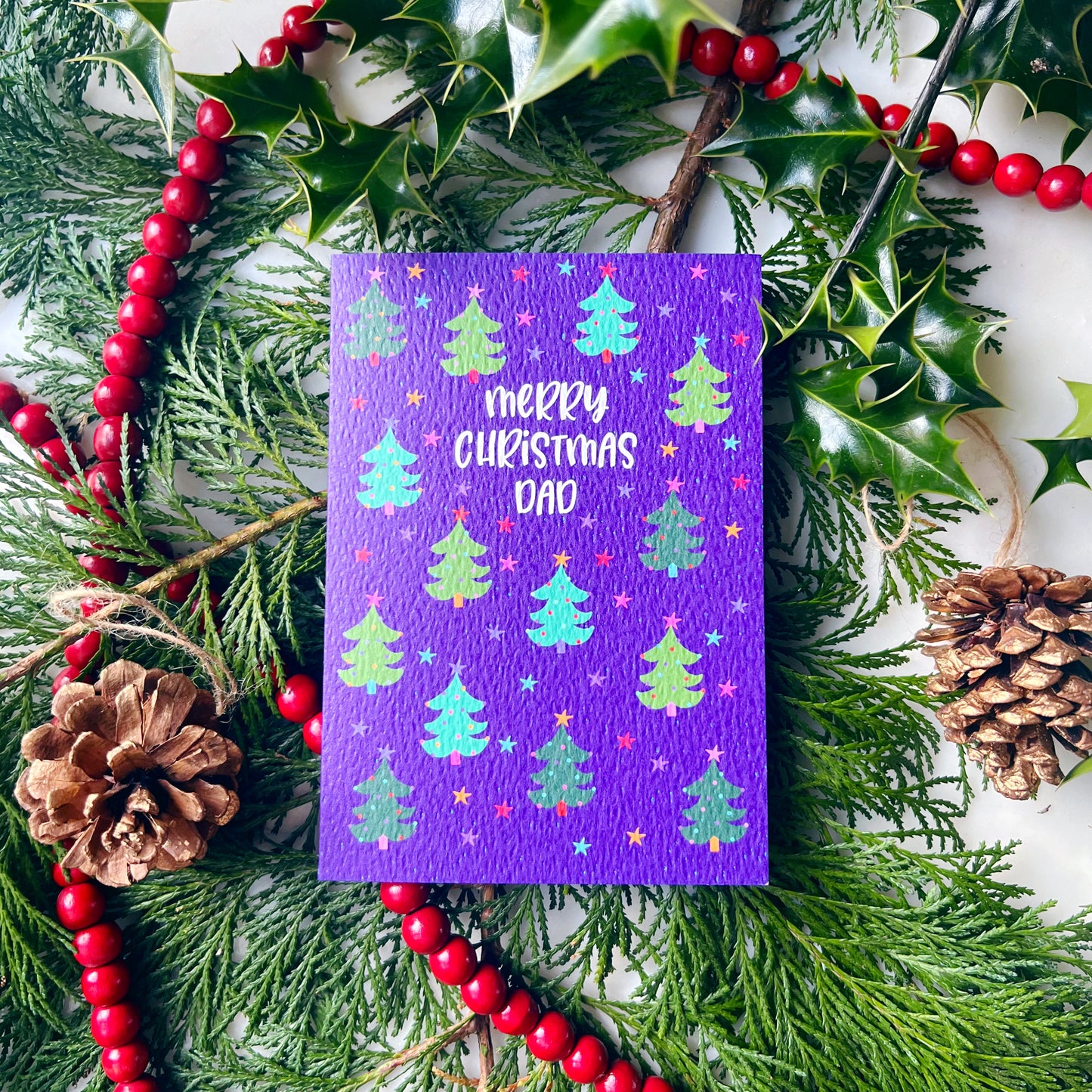 Christmas Family 'Merry Christmas Dad' Card