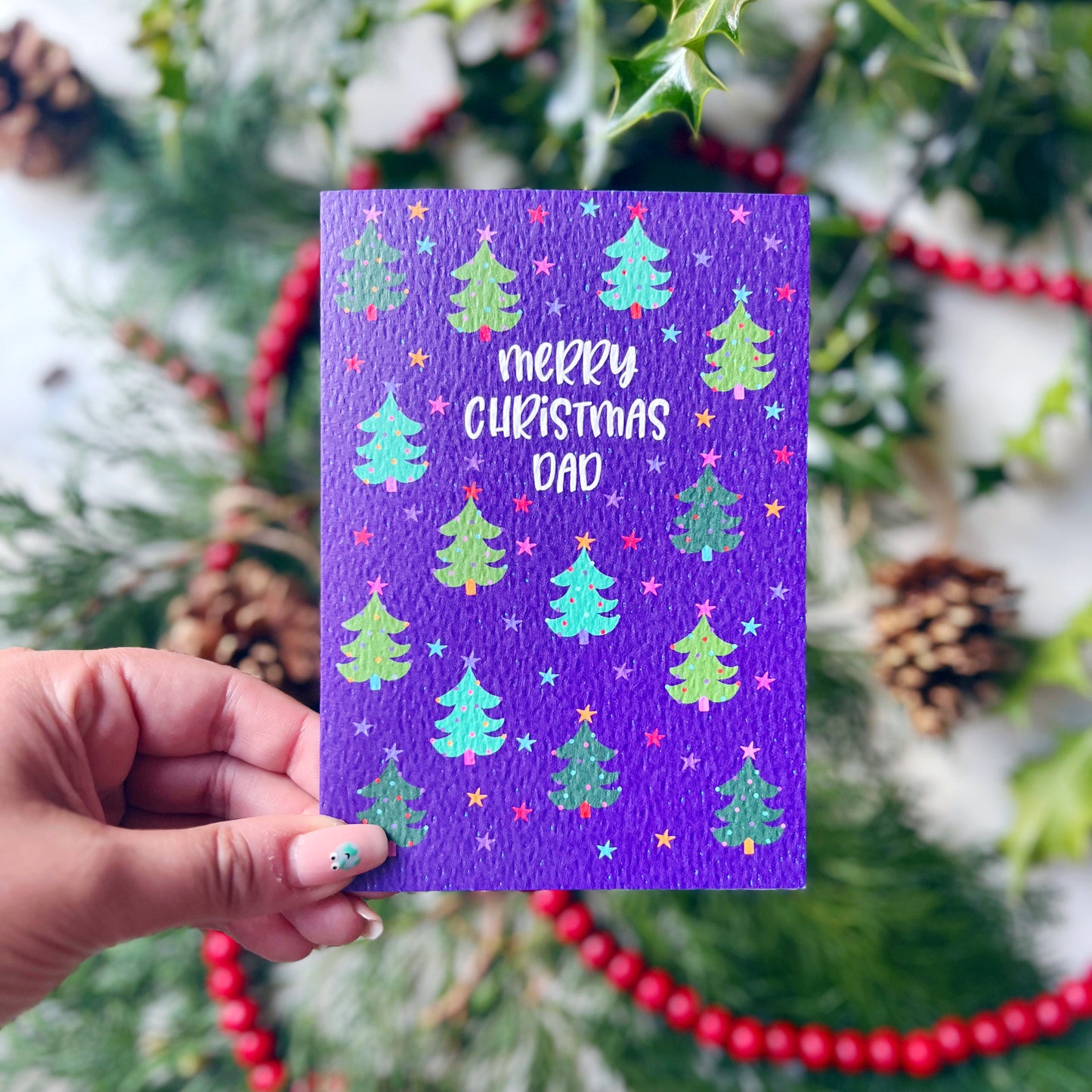 Christmas Family 'Merry Christmas Dad' Card