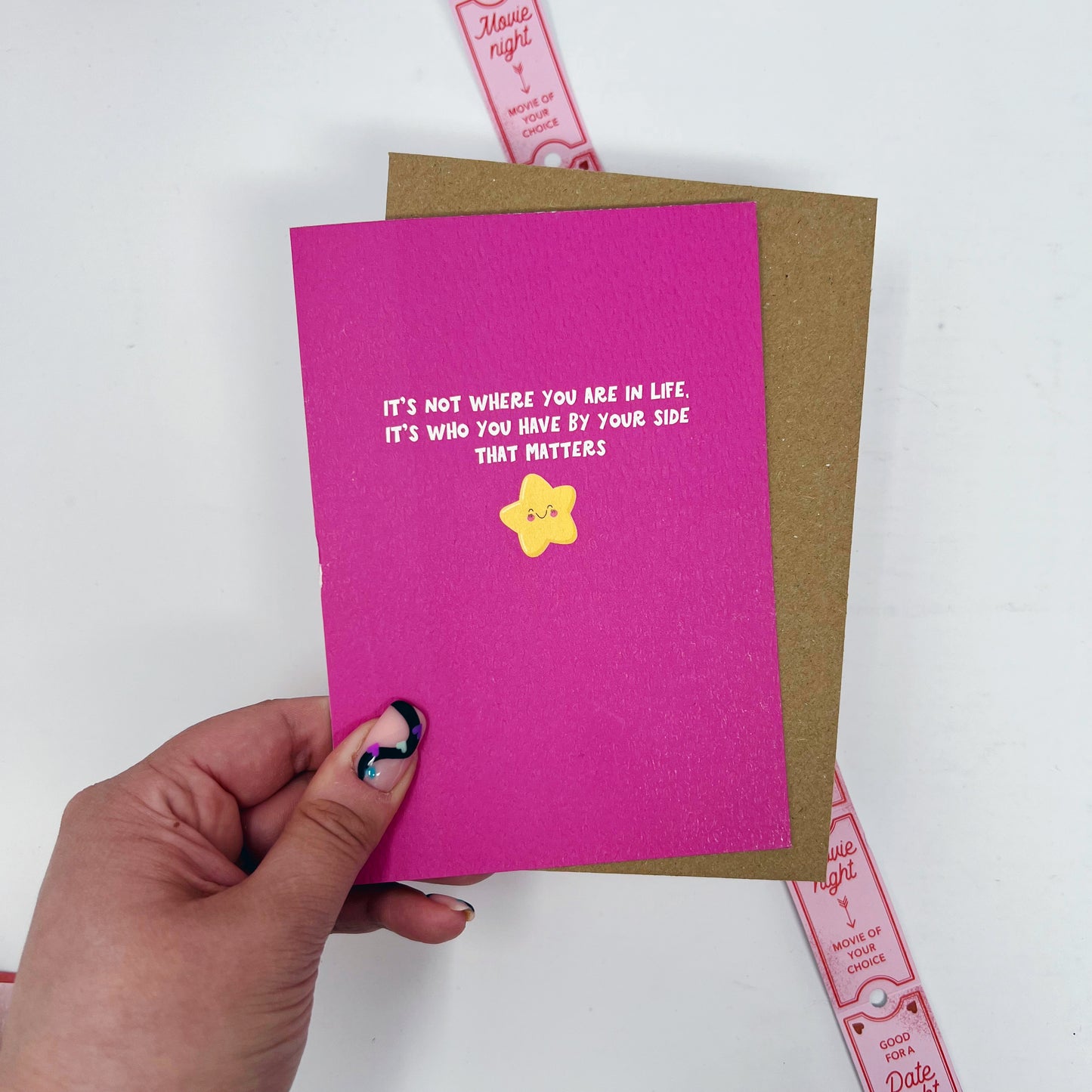 It's Not Where You Are In Life, It's Who You Have By Your Side That Matters Card