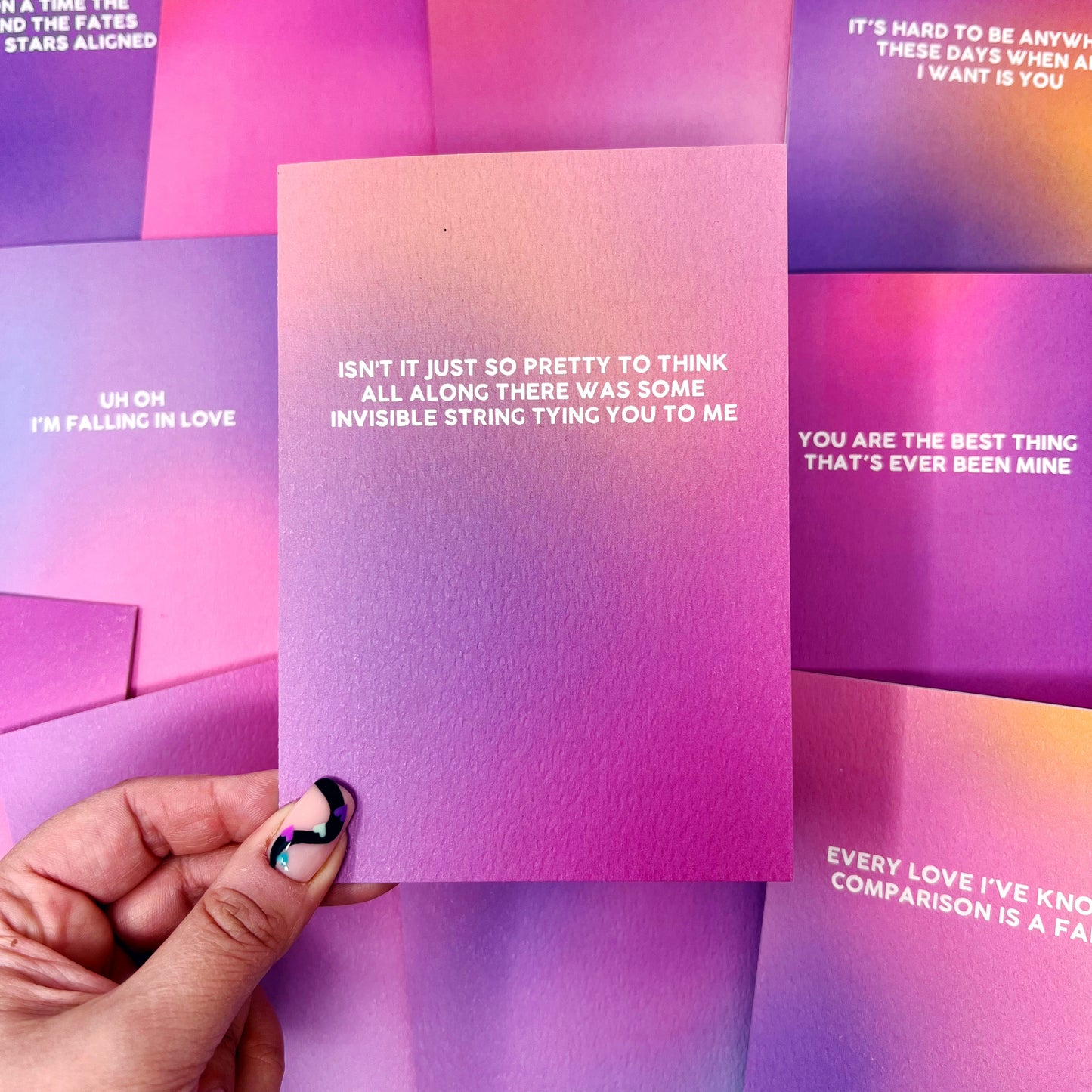 Isn't It Just So Pretty To Think All Along There Was Some Invisible String Tying You To Me 'Invisible String' Card