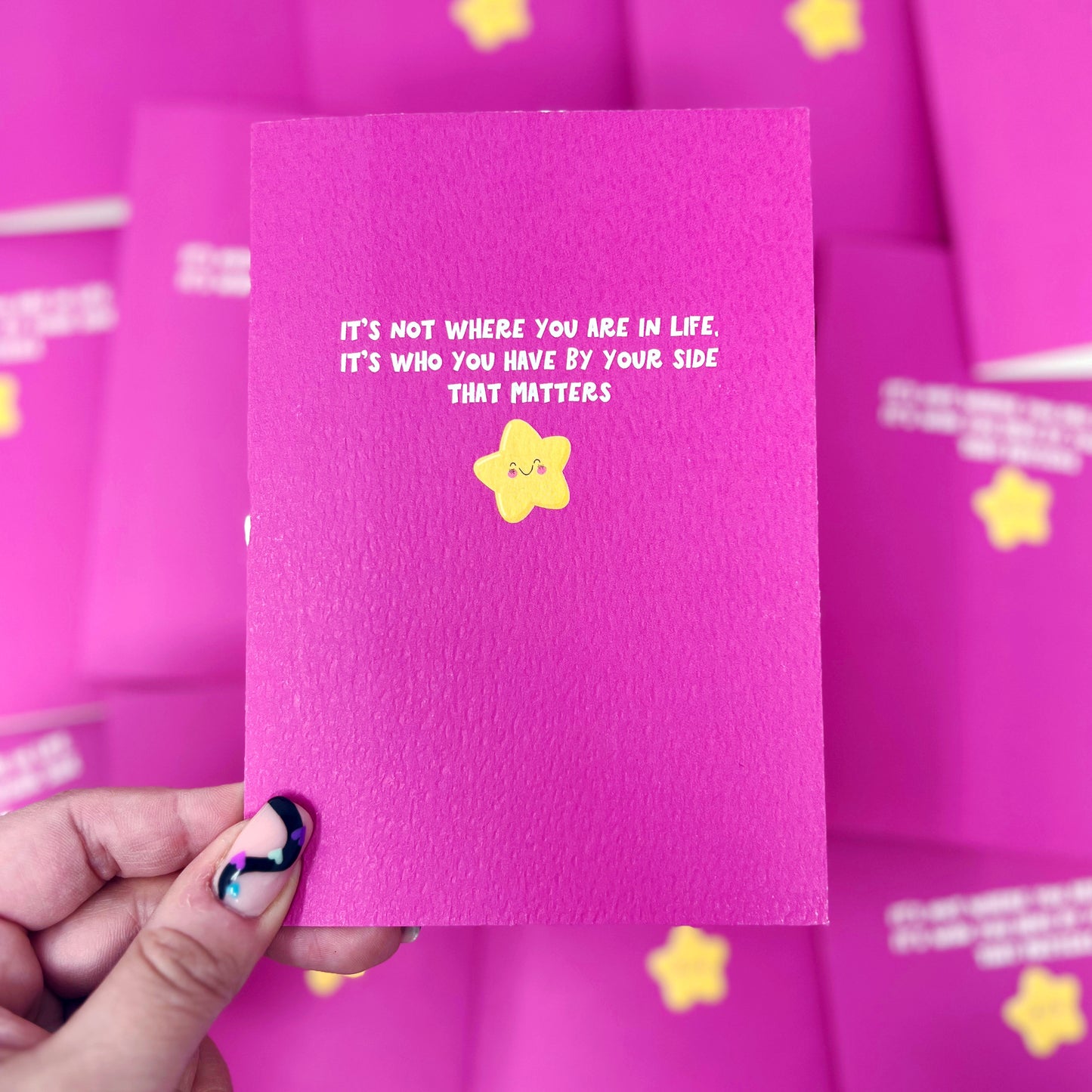 It's Not Where You Are In Life, It's Who You Have By Your Side That Matters Card