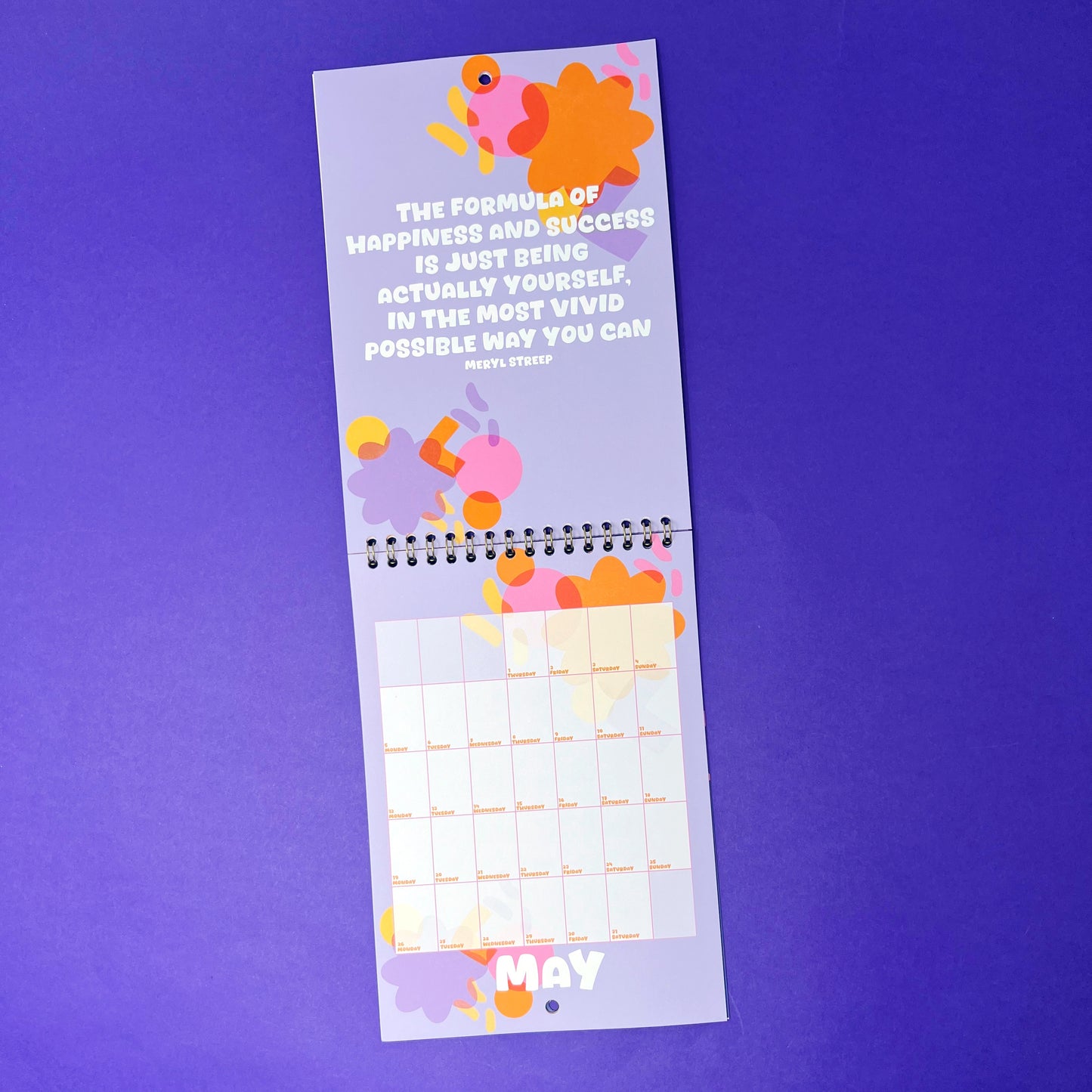 *SECONDS* 2025 Strong Quotes by Strong Women A5 Wall Calendar
