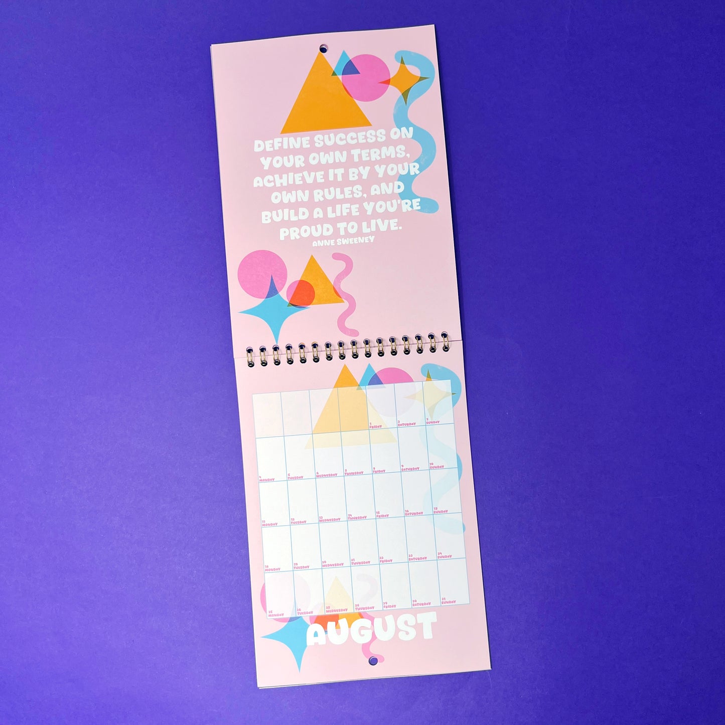 *SECONDS* 2025 Strong Quotes by Strong Women A5 Wall Calendar
