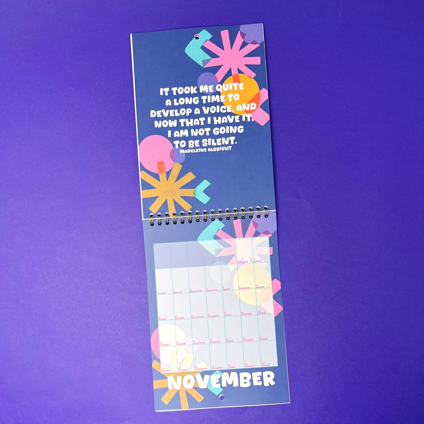 *SECONDS* 2025 Strong Quotes by Strong Women A5 Wall Calendar