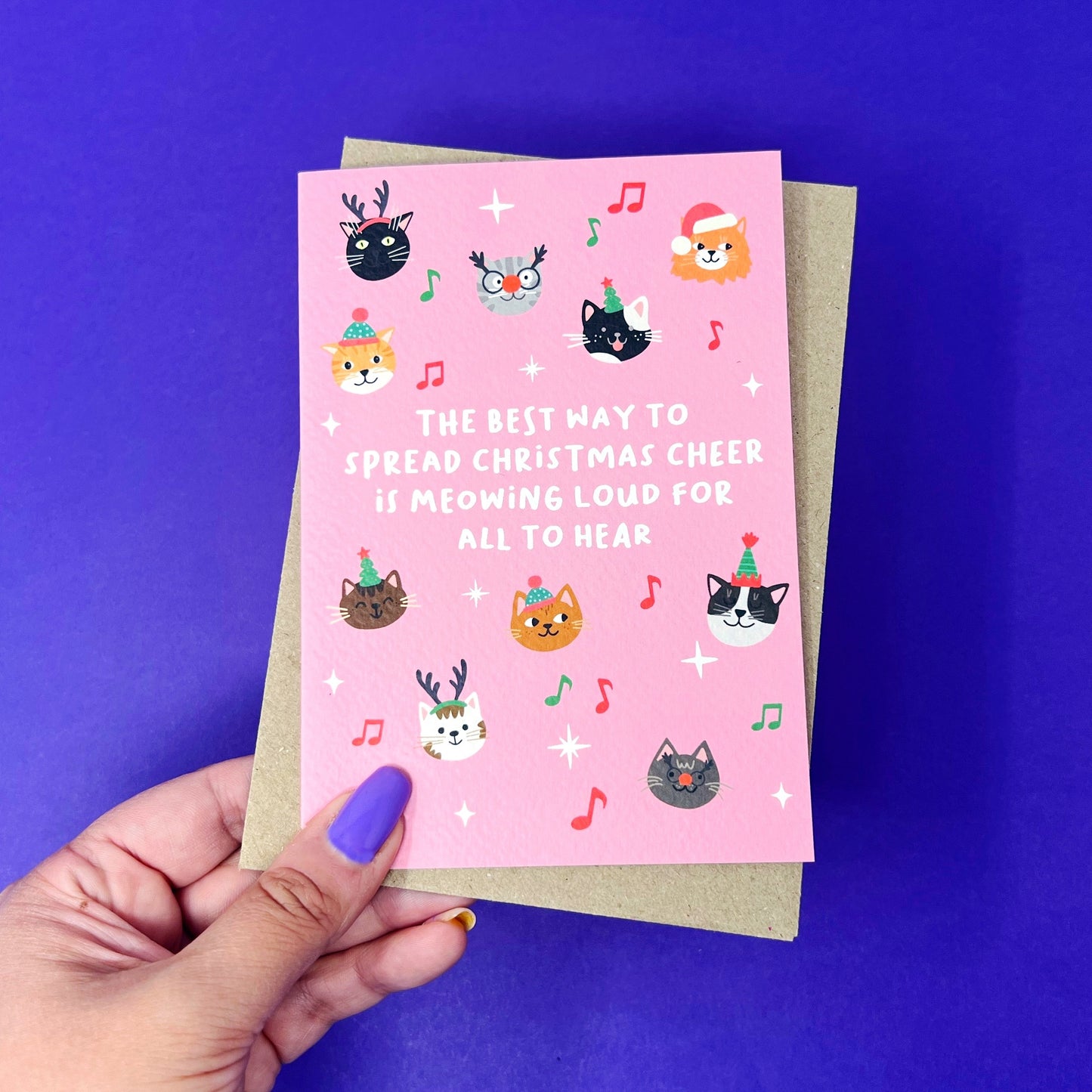 Christmas 'The Best Way To Spread Christmas Cheer Is Meowing Loud For All To Hear' Cat Card