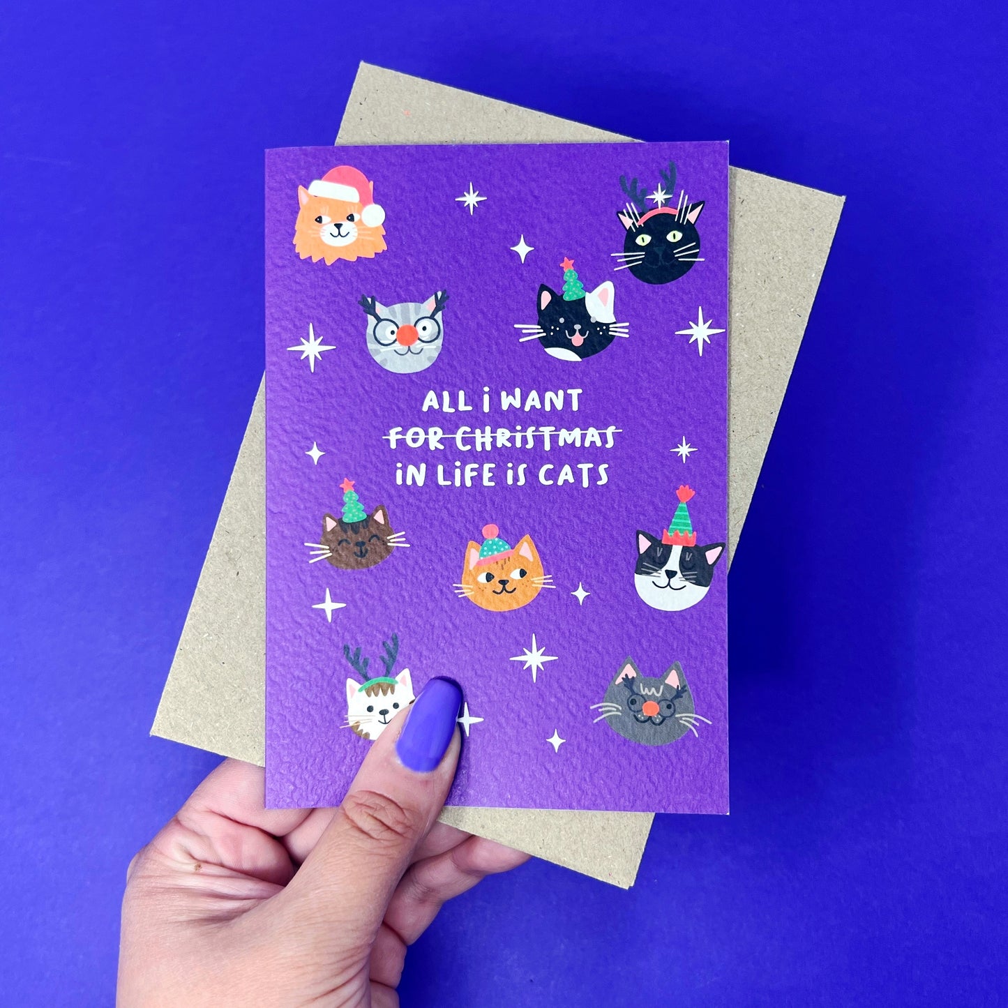 Christmas 'All I Want For Christmas (In Life) Is Cats' Card