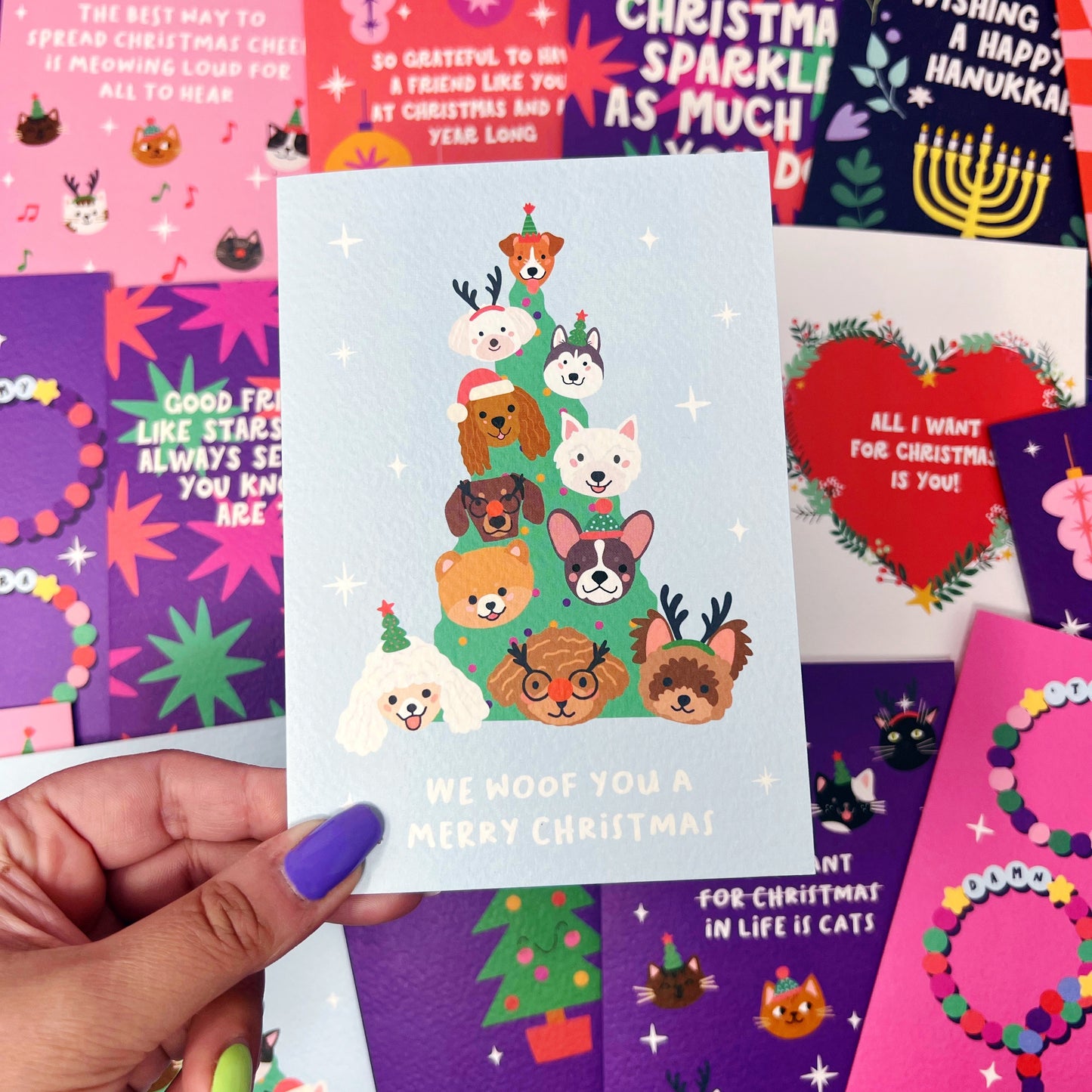Christmas 'We Woof You A Merry Christmas' Dog Card