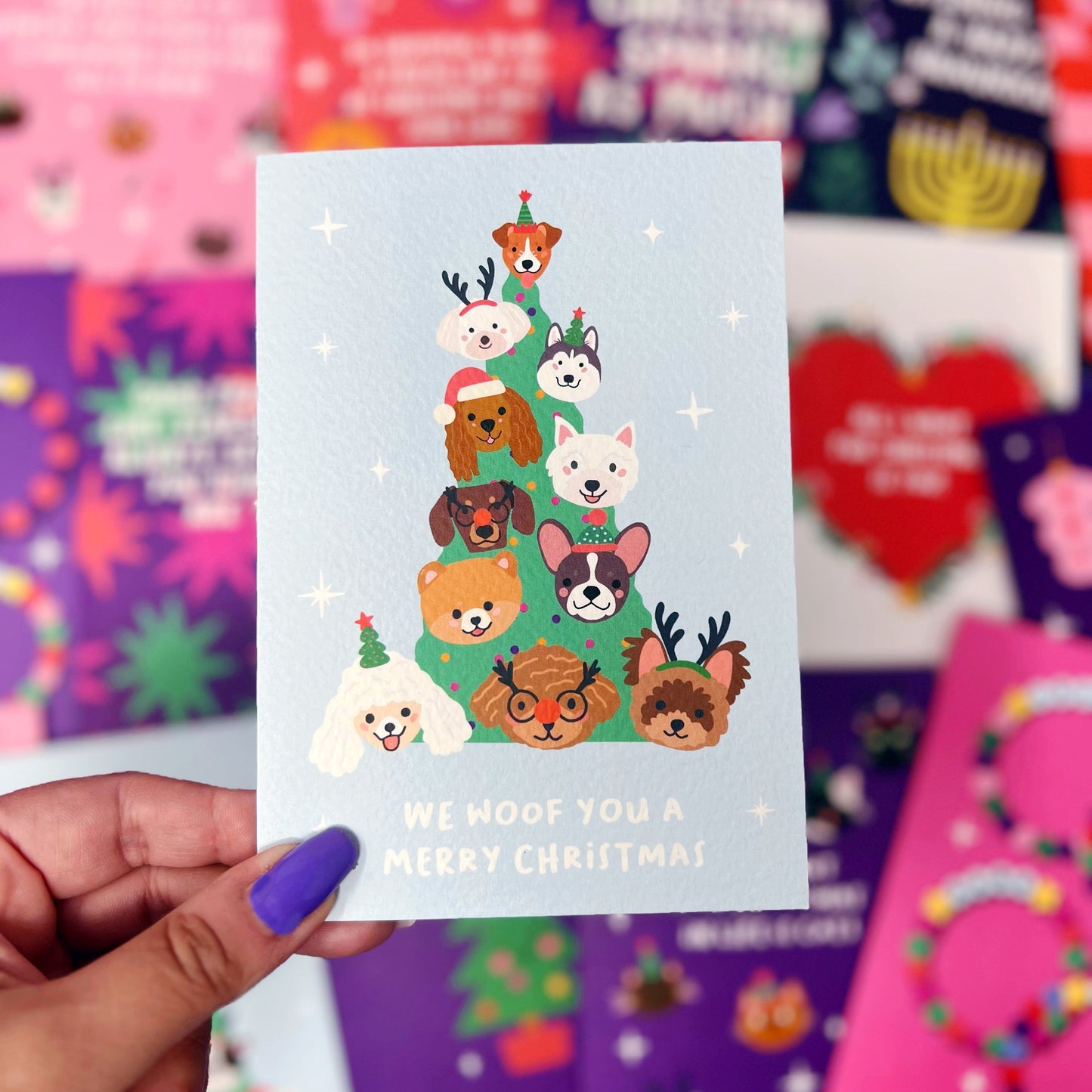 Christmas 'We Woof You A Merry Christmas' Dog Card