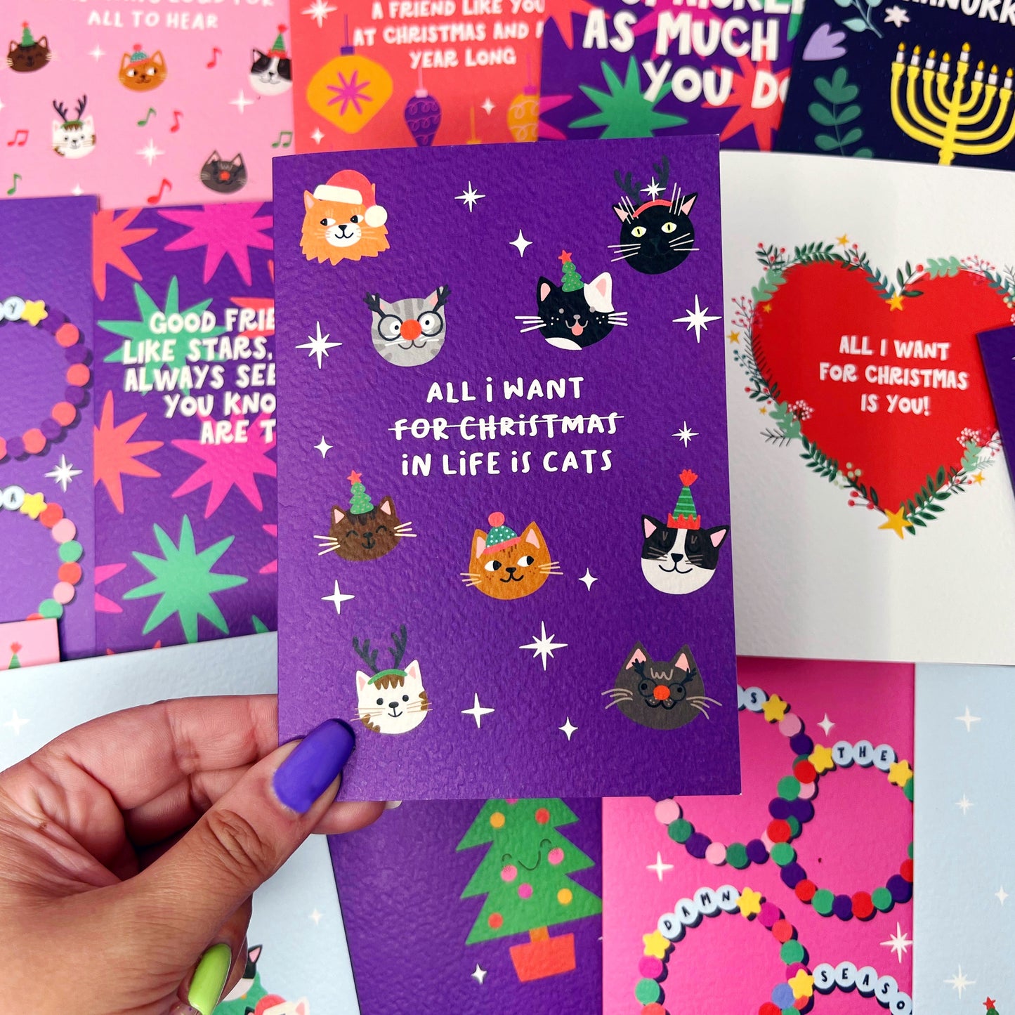 Christmas 'All I Want For Christmas (In Life) Is Cats' Card