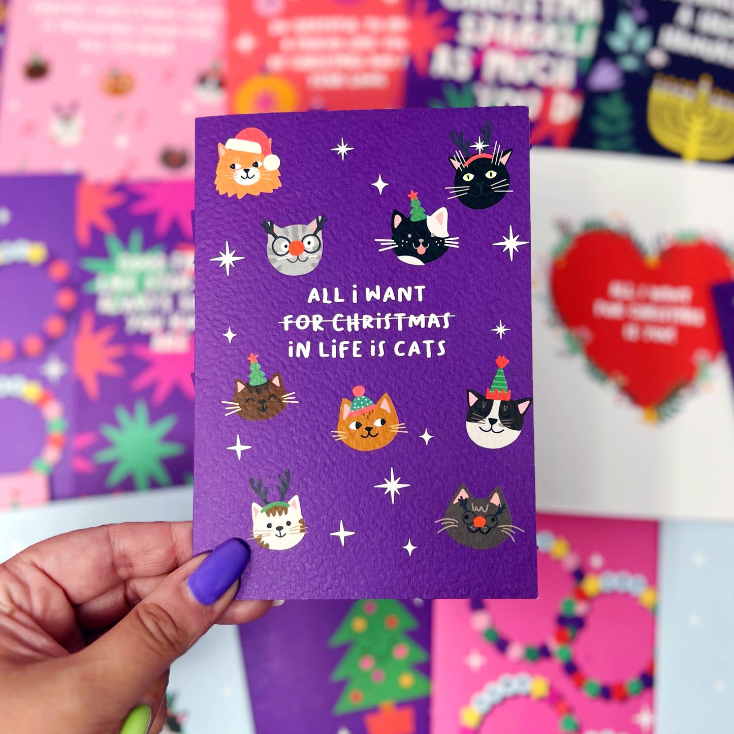 Christmas 'All I Want For Christmas (In Life) Is Cats' Card