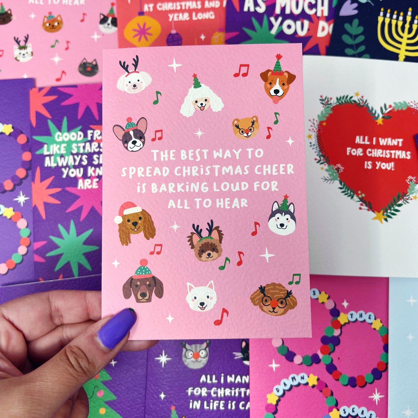 Christmas 'The Best Way To Spread Christmas Cheer Is Barking Loud For All To Hear' Dog Card