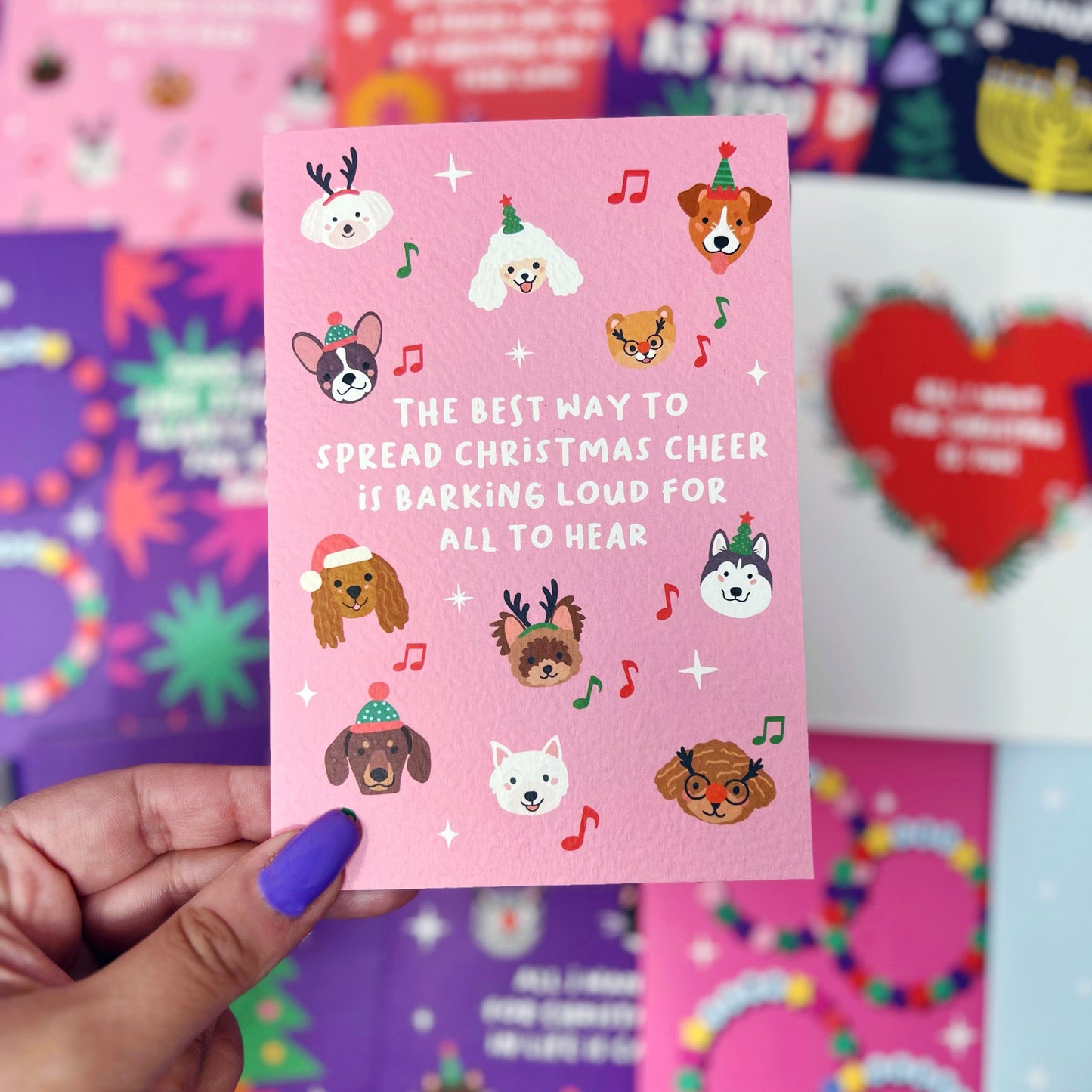 Christmas 'The Best Way To Spread Christmas Cheer Is Barking Loud For All To Hear' Dog Card
