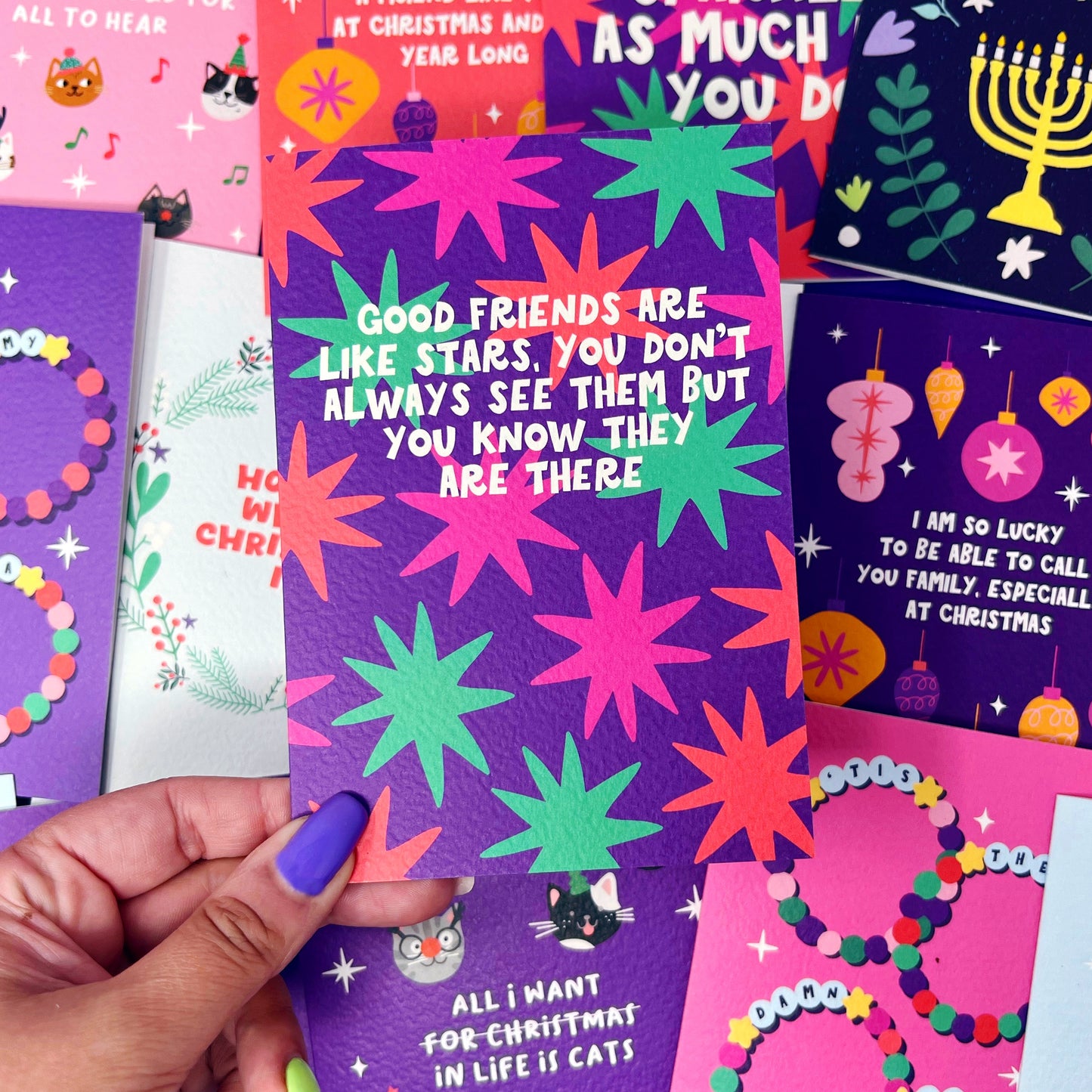 Christmas 'Good Friends Are Like Stars, You Don't Always See Them But You Know They Are There' Card