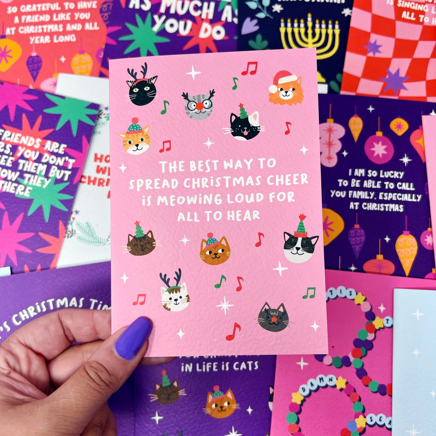 Christmas 'The Best Way To Spread Christmas Cheer Is Meowing Loud For All To Hear' Cat Card