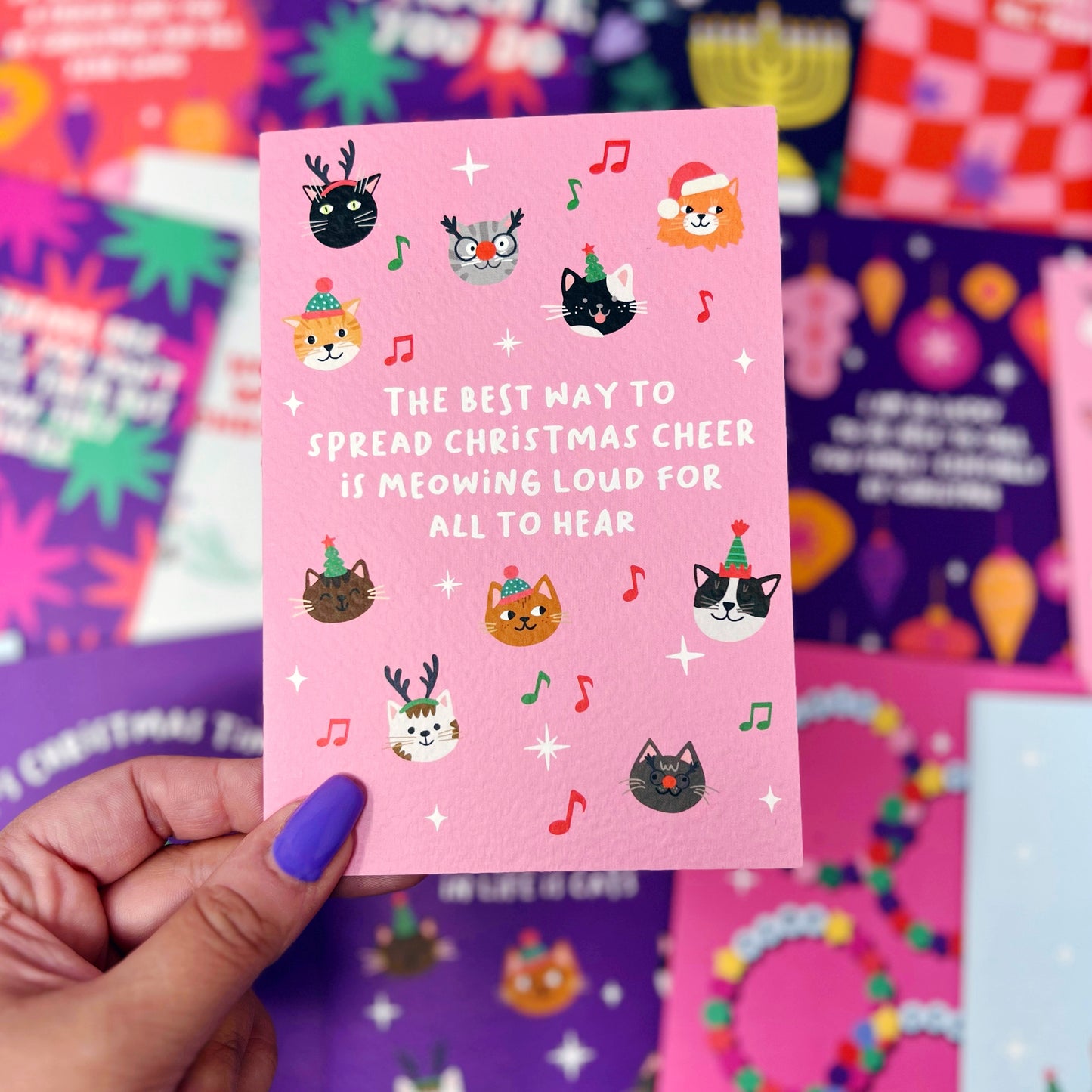 Christmas 'The Best Way To Spread Christmas Cheer Is Meowing Loud For All To Hear' Cat Card