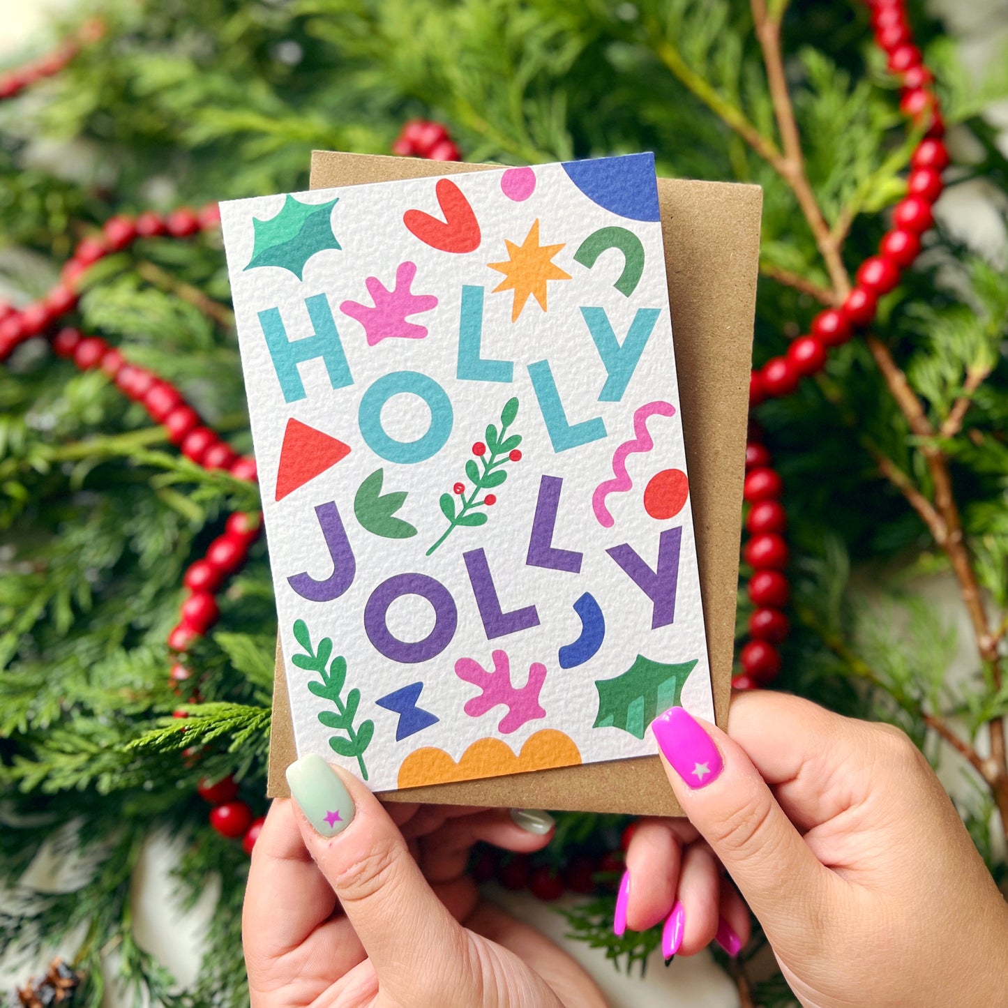 Christmas Card Pack of 6 'Type Christmas'