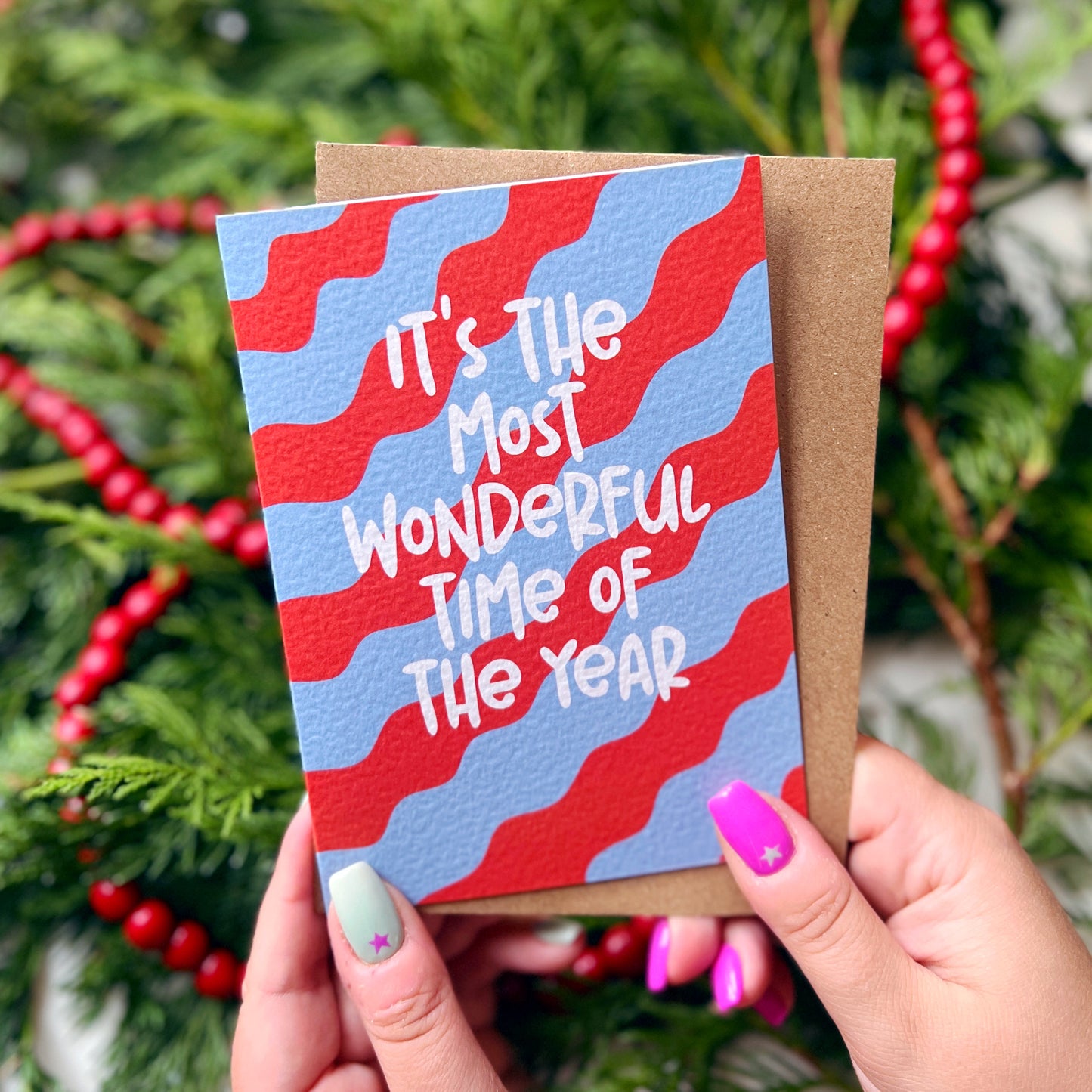 Christmas Card Pack of 6 'Groovy Christmas'