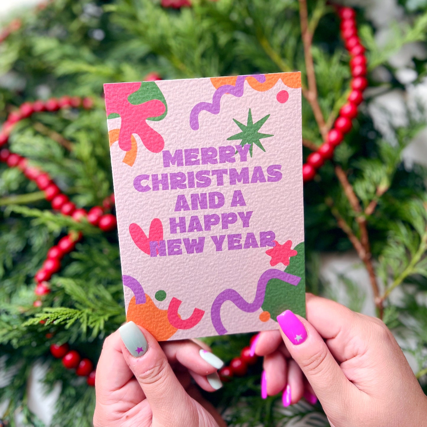 Christmas Card Pack of 6 'Retro Christmas'