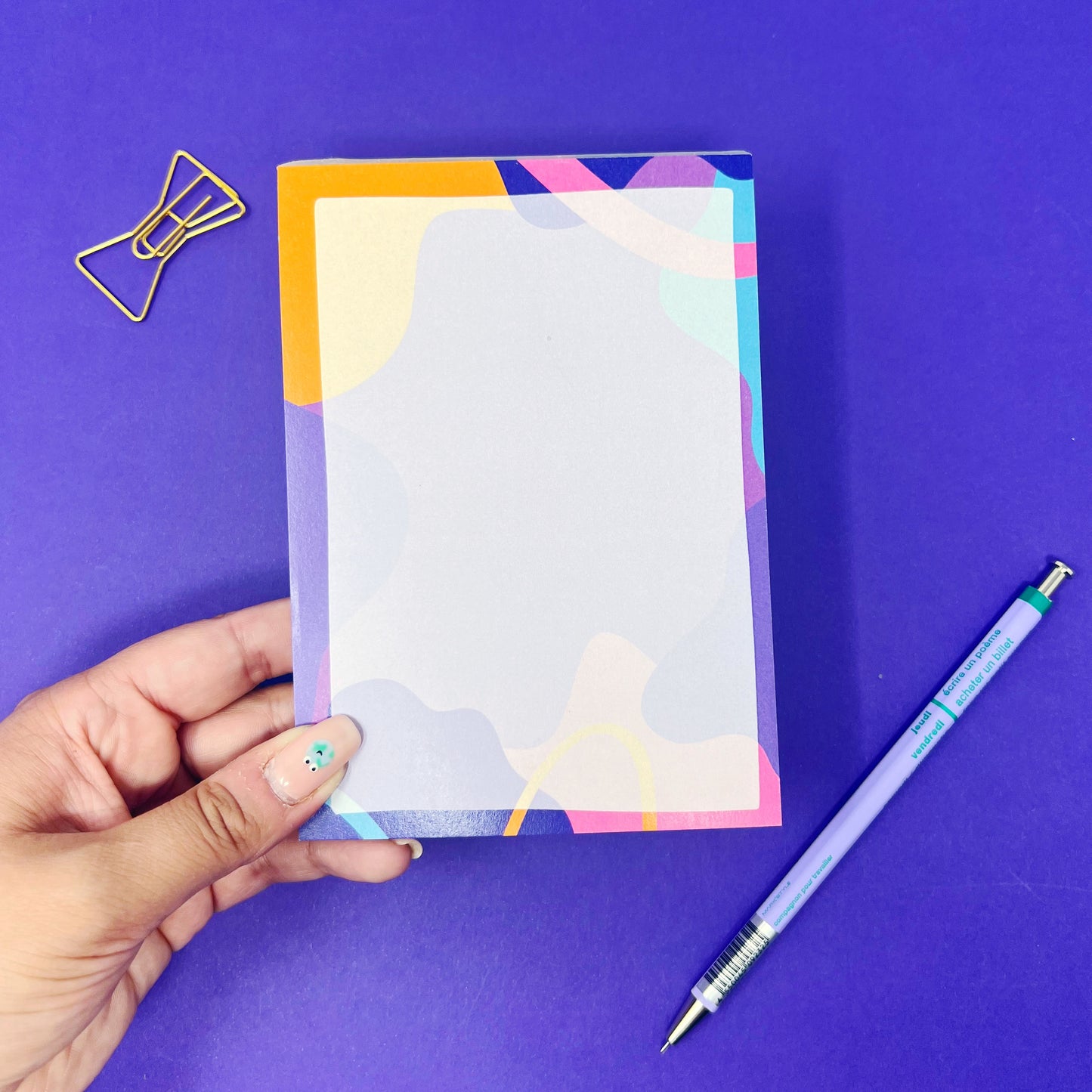 Colourful A6 Blank Notepad