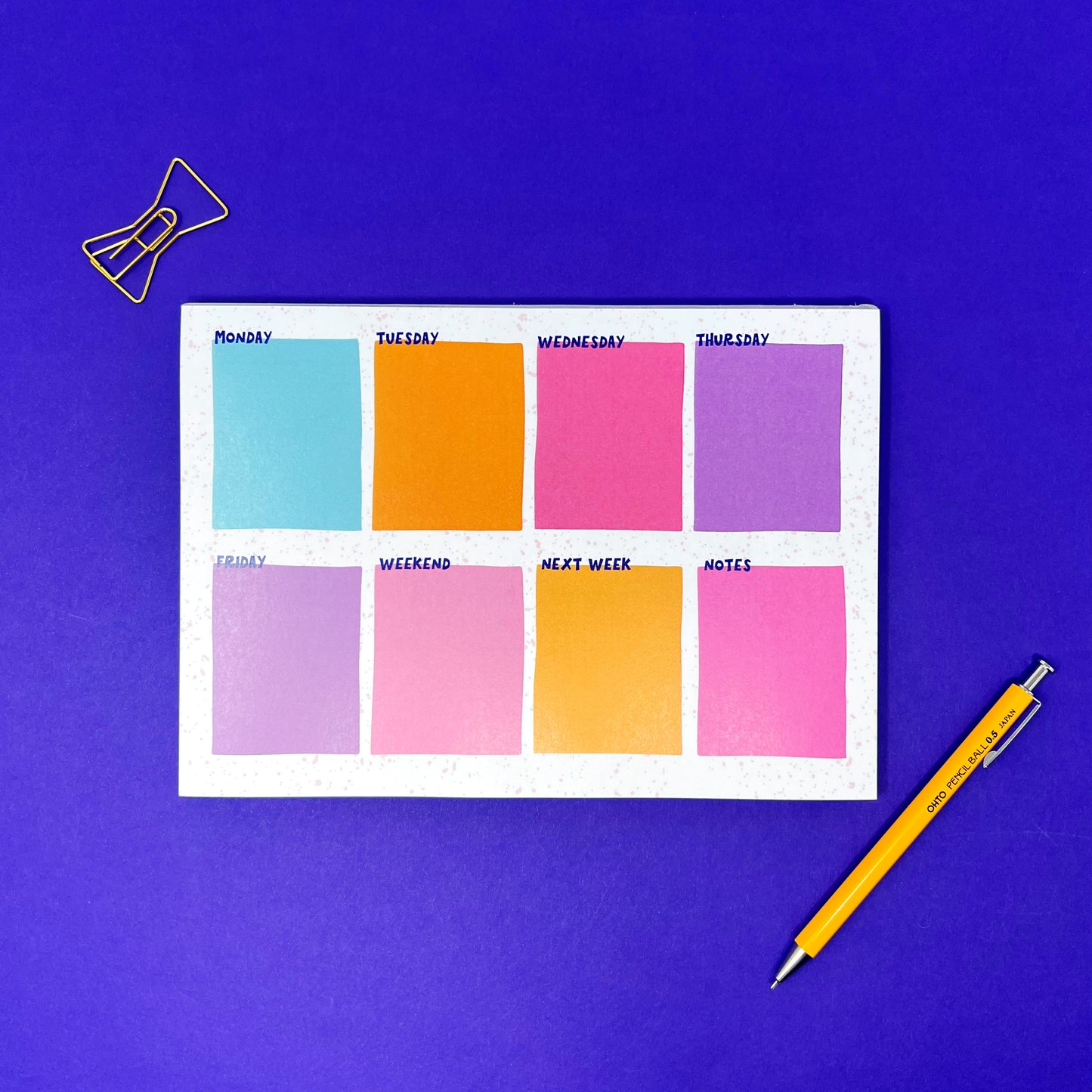 Colourful A5 Weekly Planner Notepad