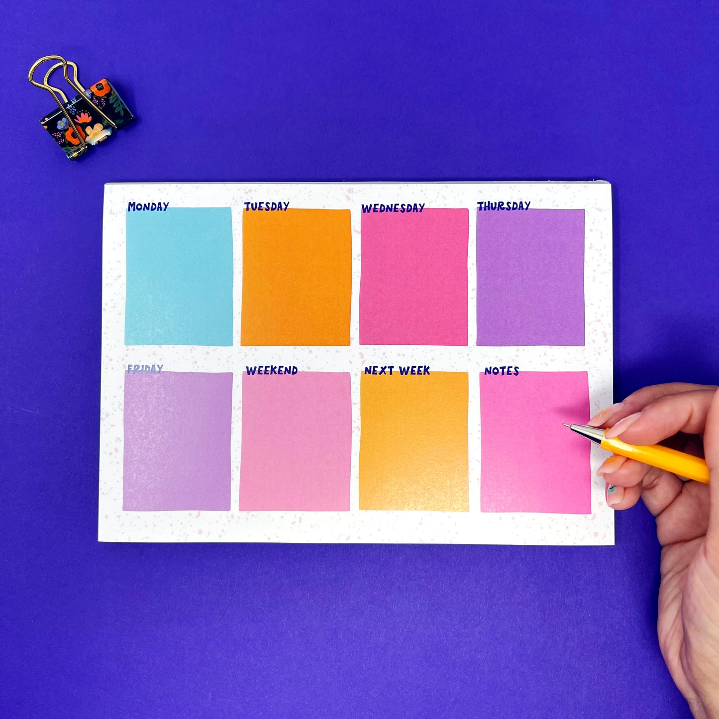Colourful A5 Weekly Planner Notepad