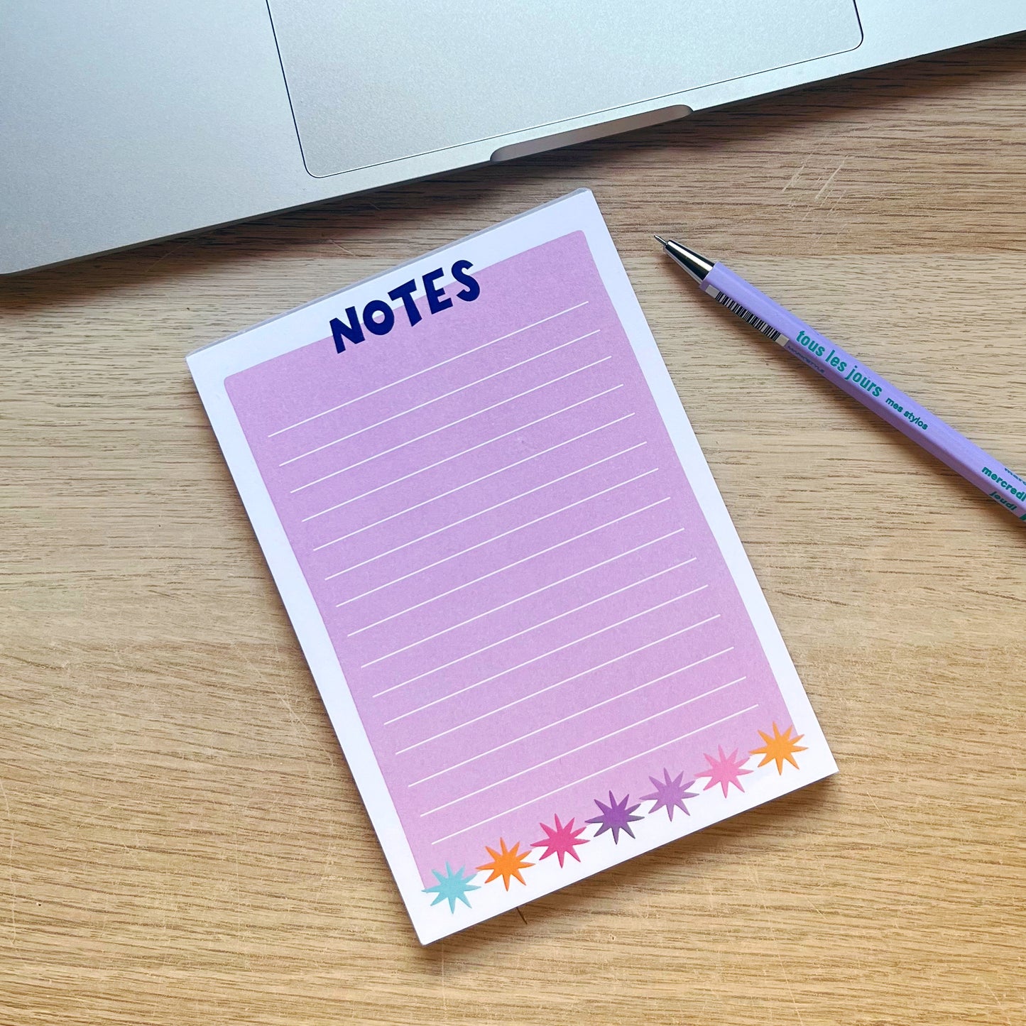 Colourful A6 'Notes' Notepad