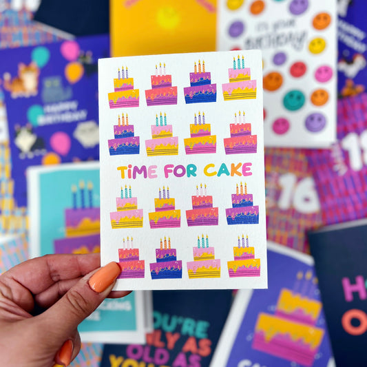 Happy Birthday 'Time For Cake' Card