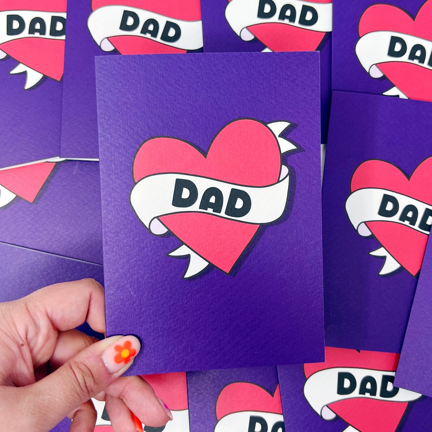 Dad Tattoo Heart Card