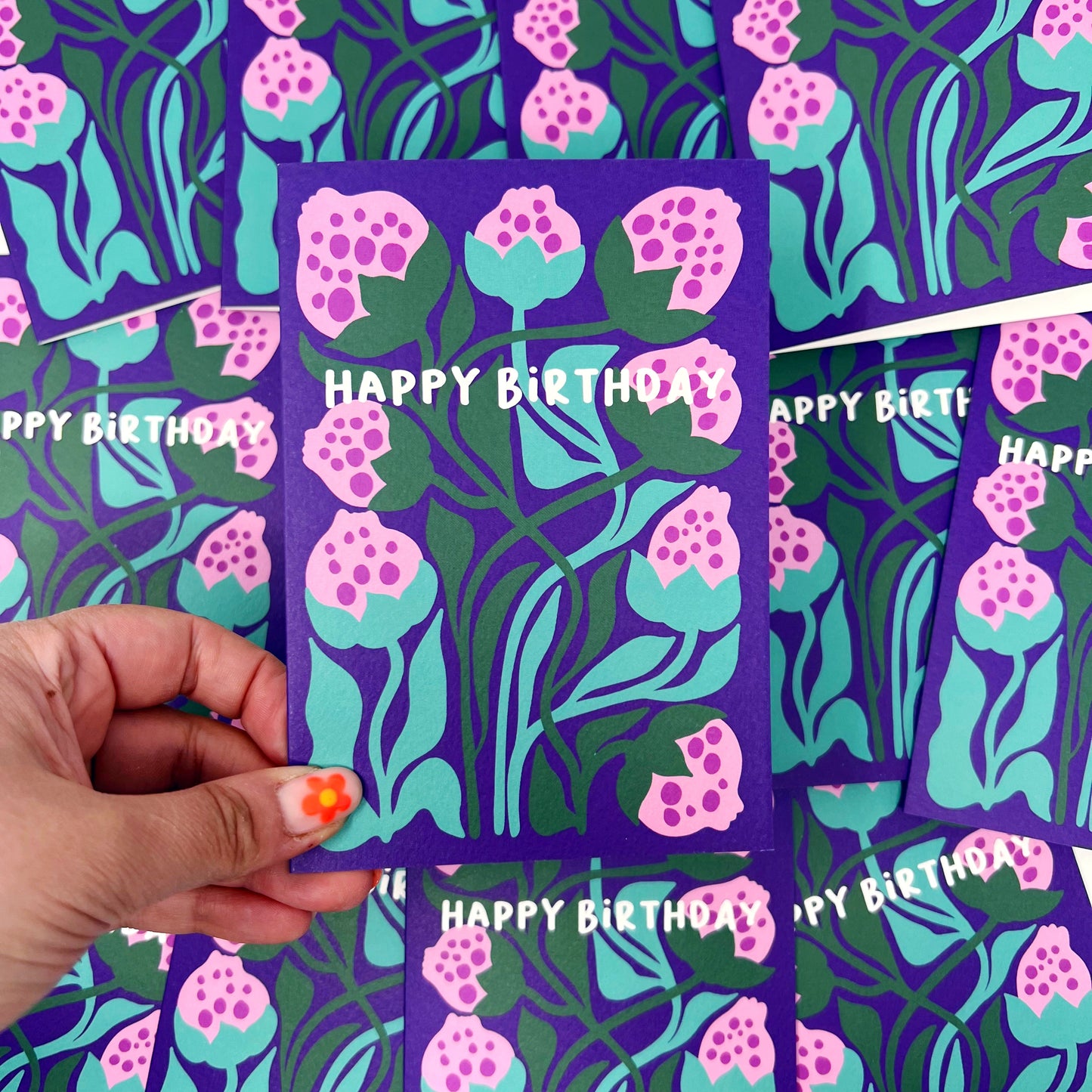 Happy Birthday Floral Card