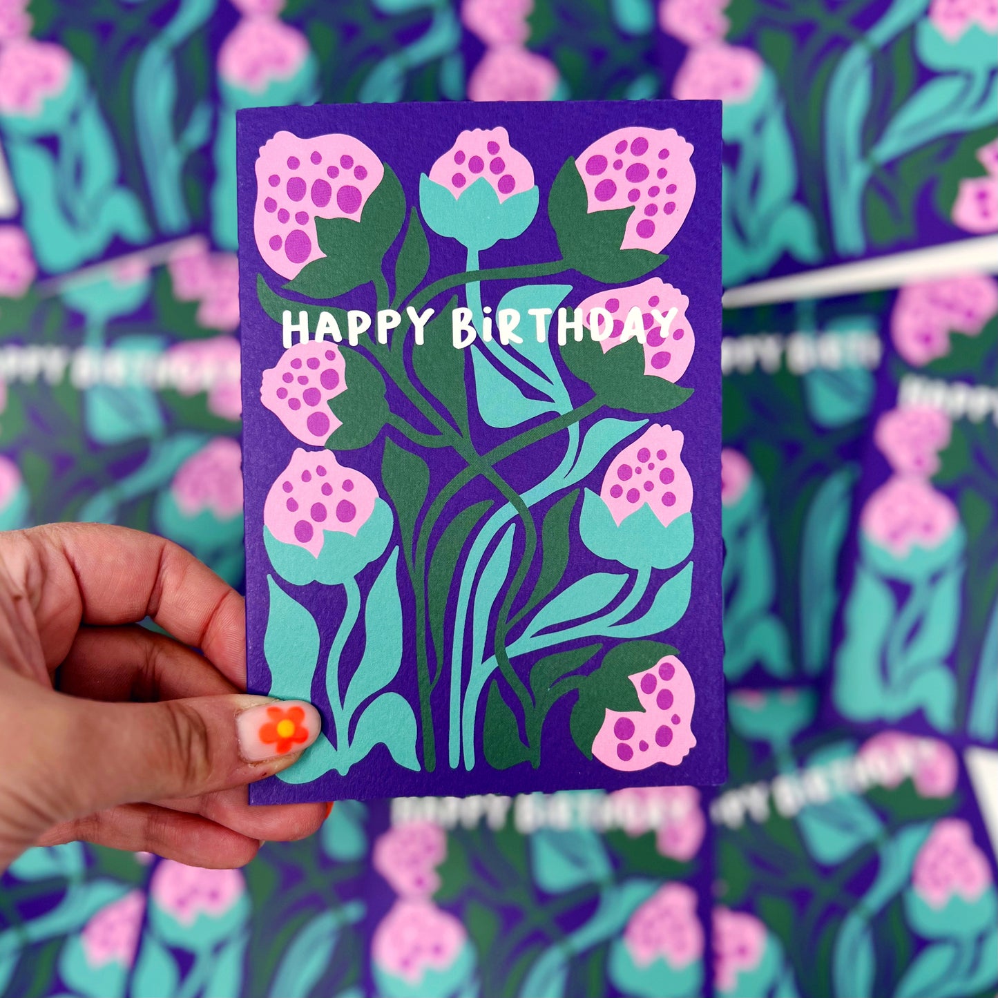 Happy Birthday Floral Card