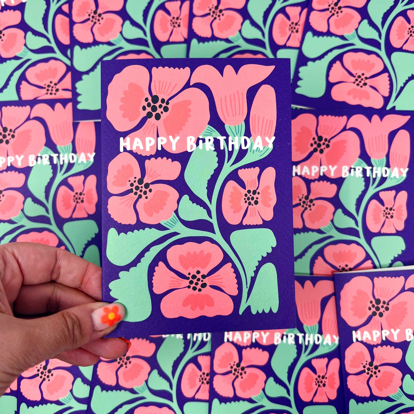 Happy Birthday Floral Card