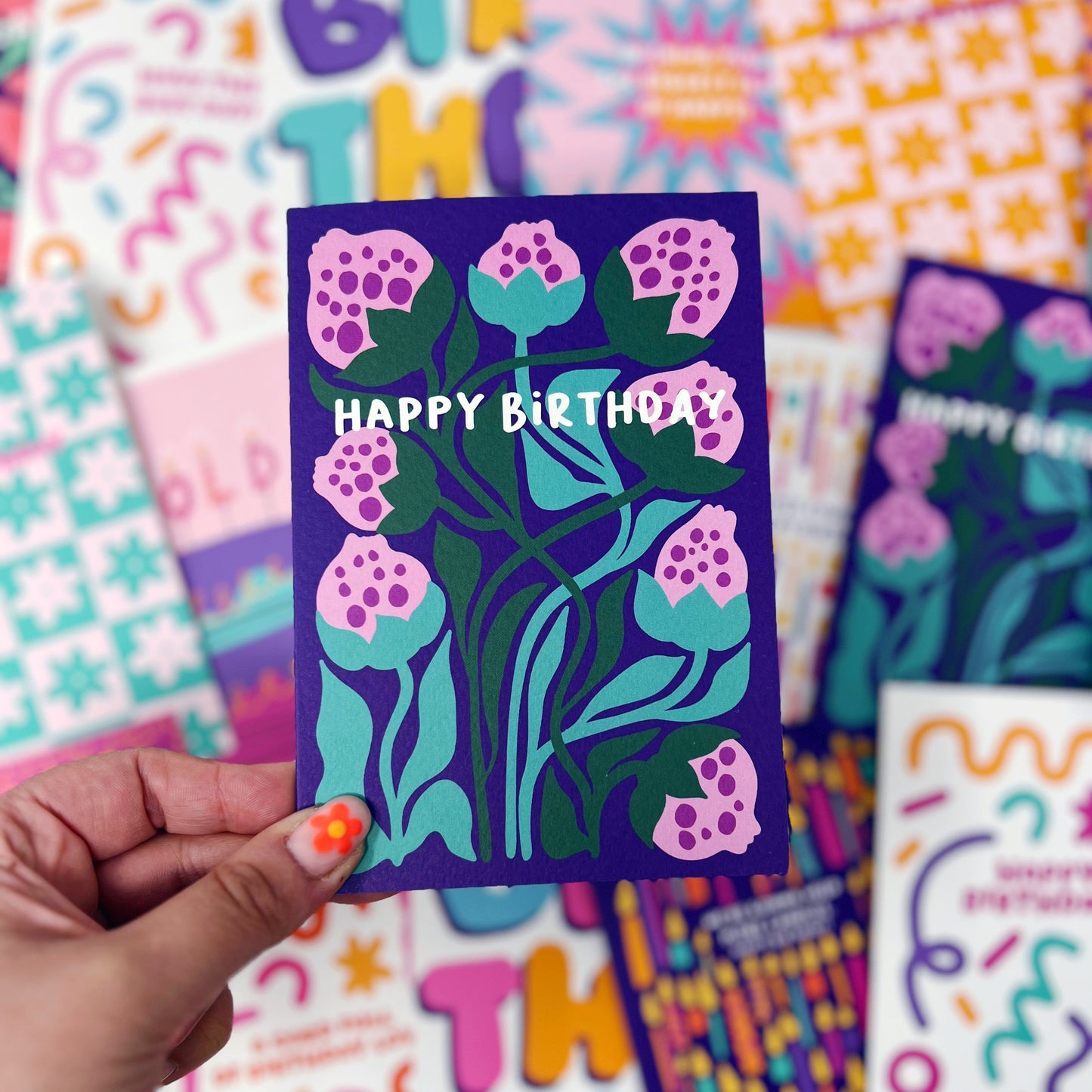 Happy Birthday Floral Card