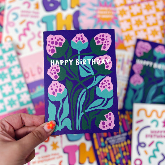 Happy Birthday Floral Card