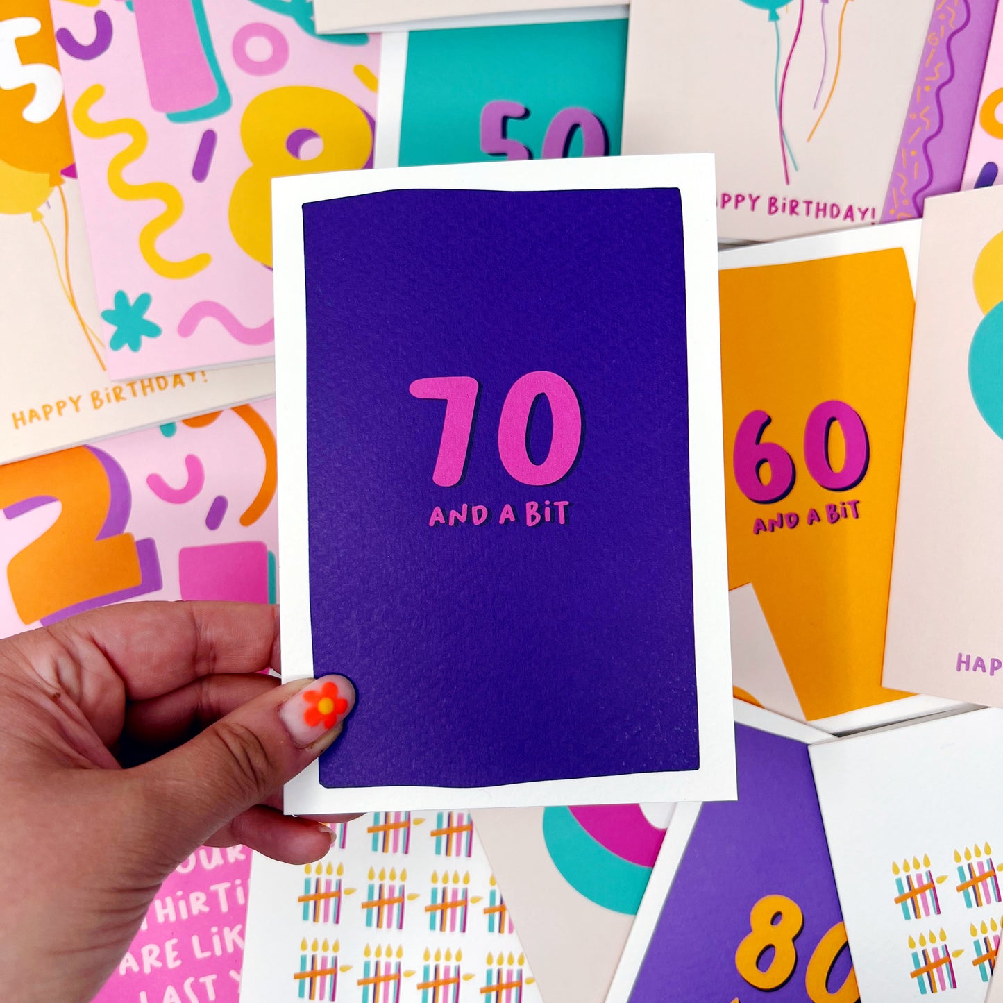 70 And A Bit Birthday Card