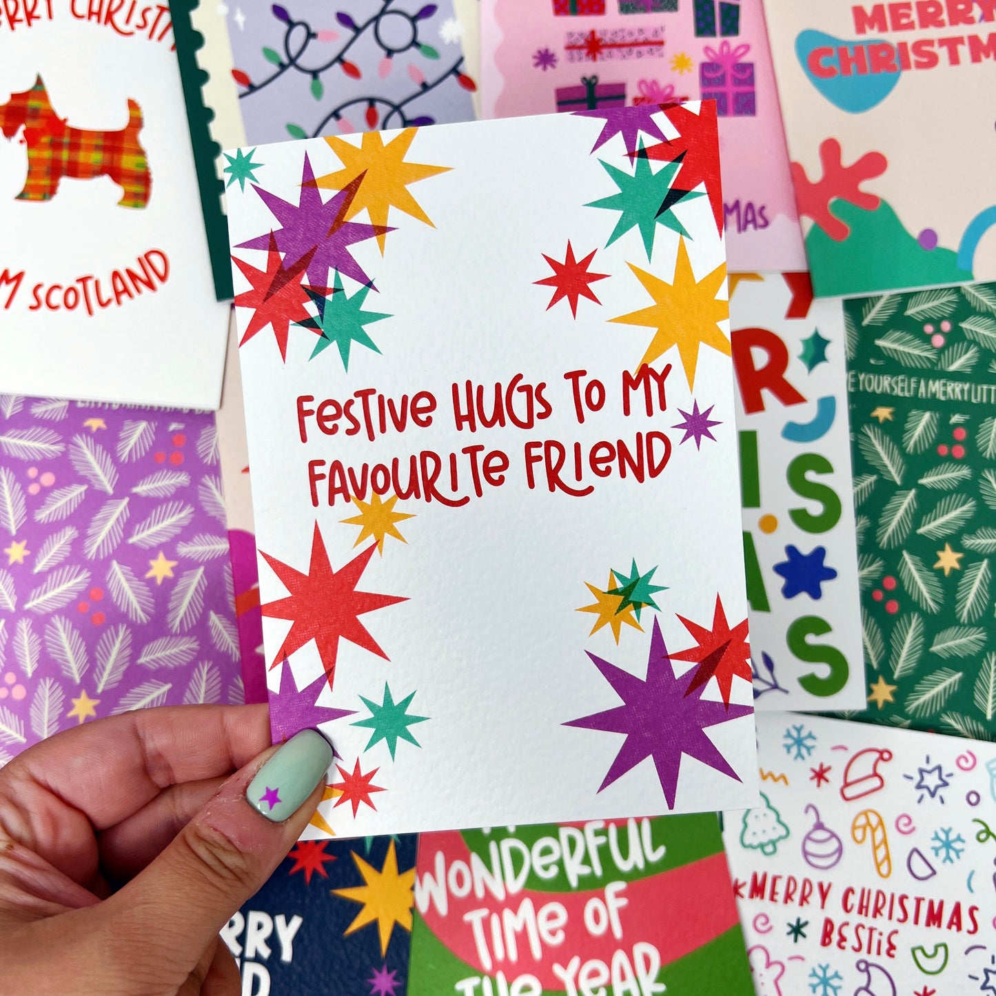 Christmas Friendship 'Festive Hugs to My Favourite Friend' Card